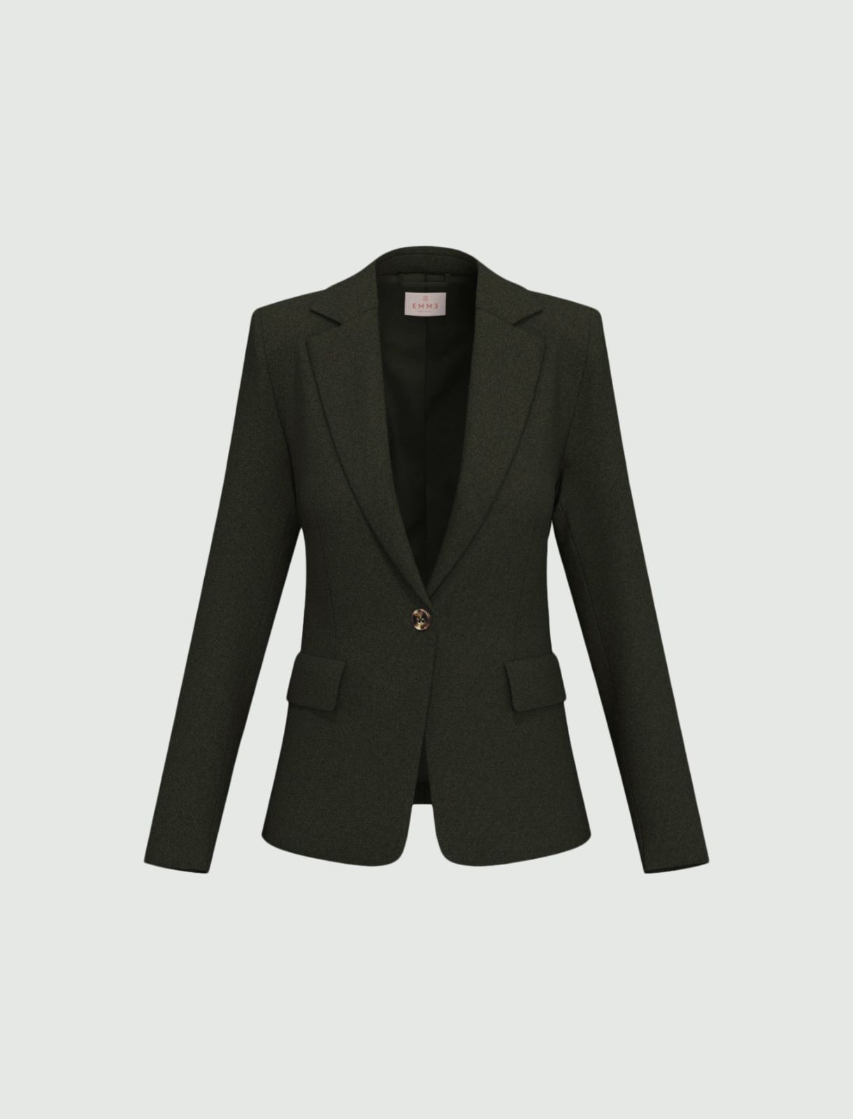 Blazer monopetto in flanella stretch - OLIVA - Emme - 6