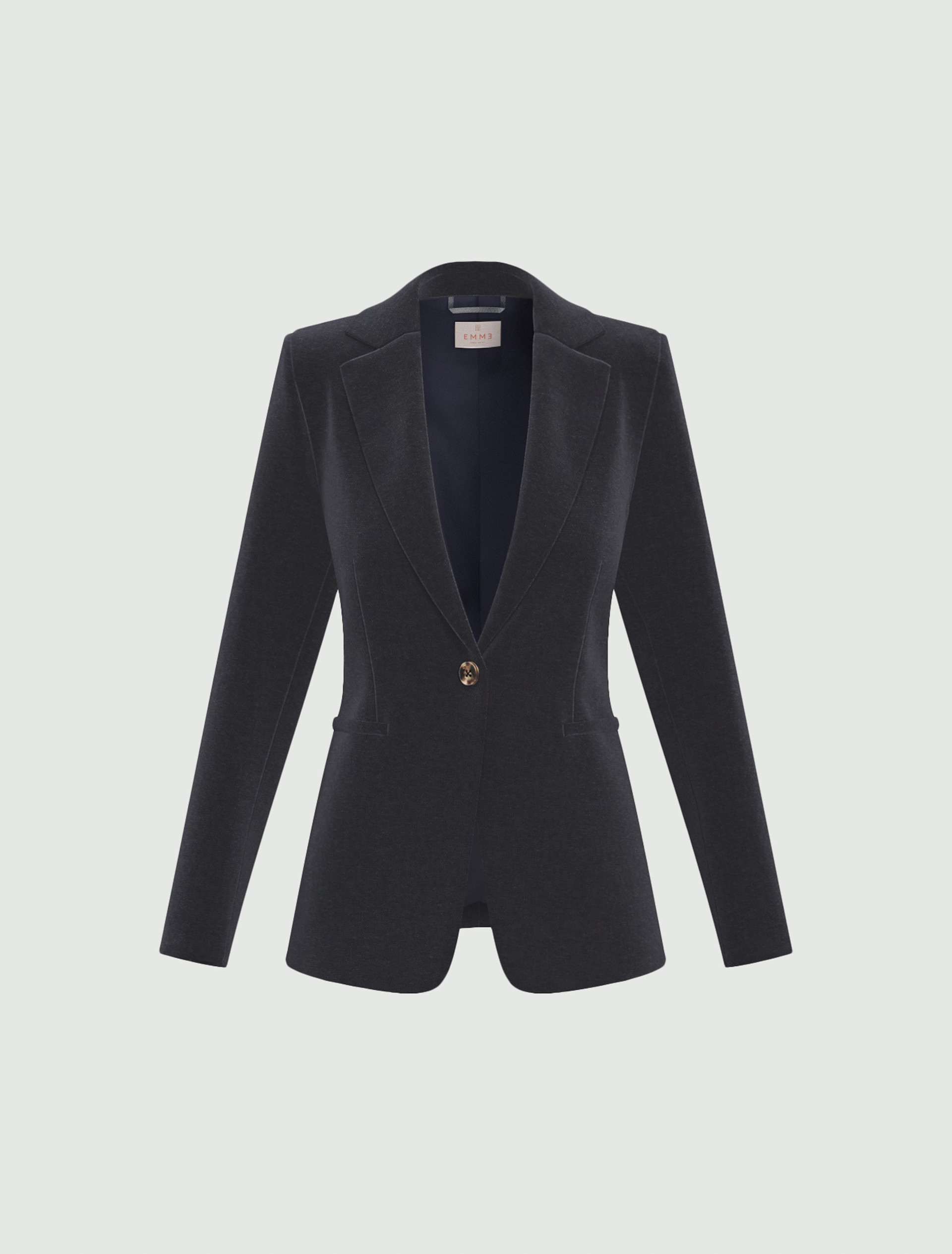 Stretch chenille blazer - NAVY - Emme - 6