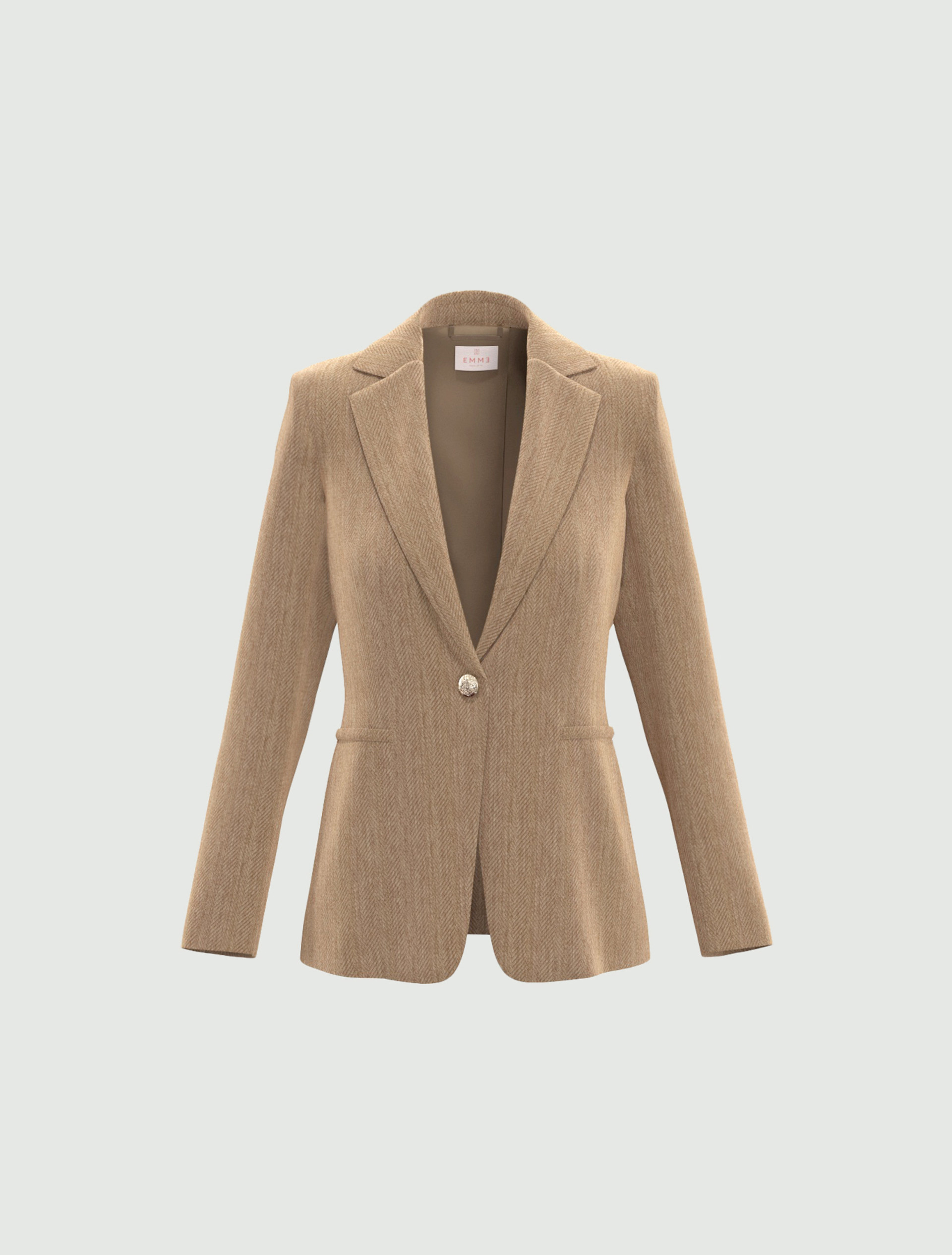 Stretch chenille blazer - BEIGE - Emme - 6
