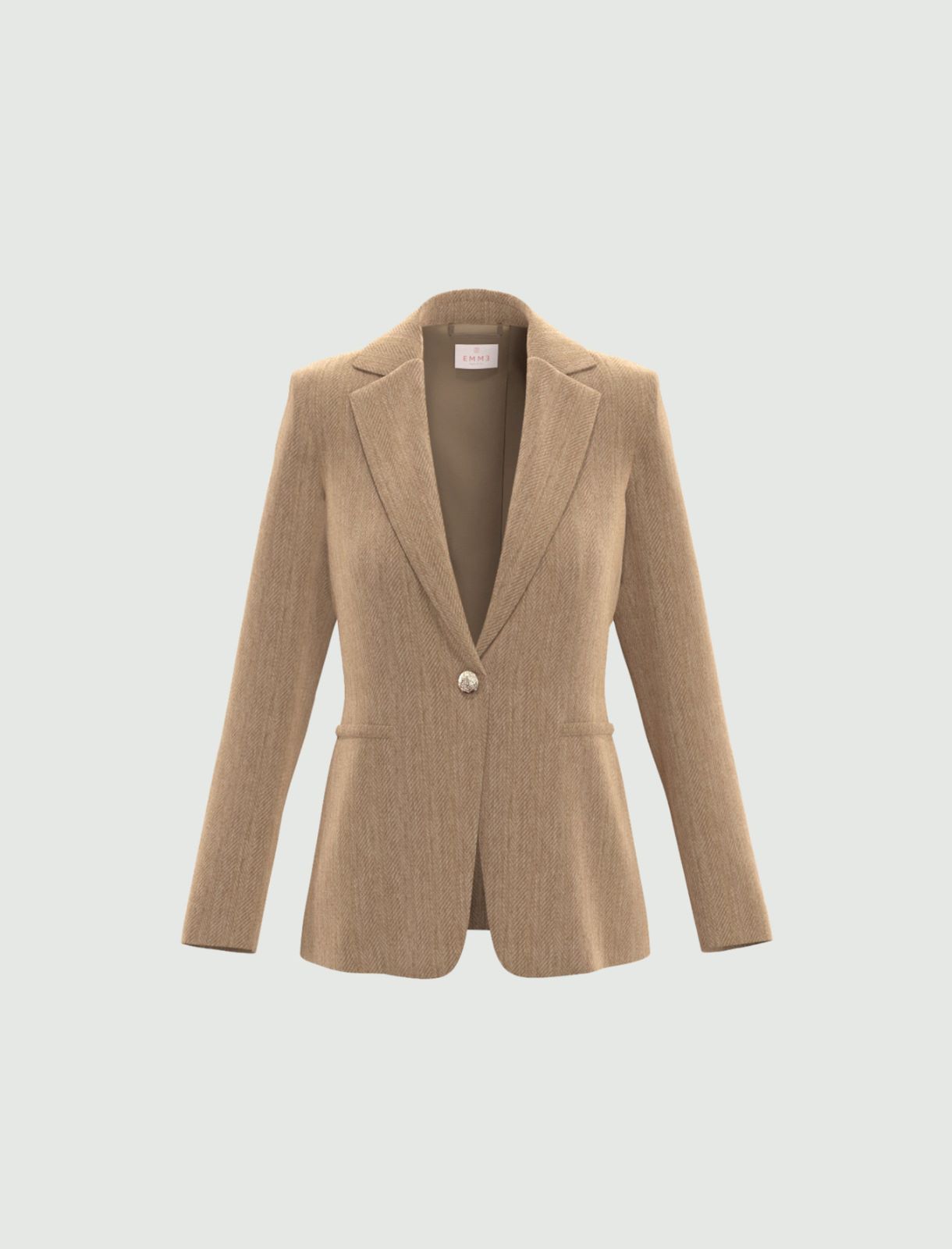 Stretch chenille blazer - BEIGE - Emme - 6