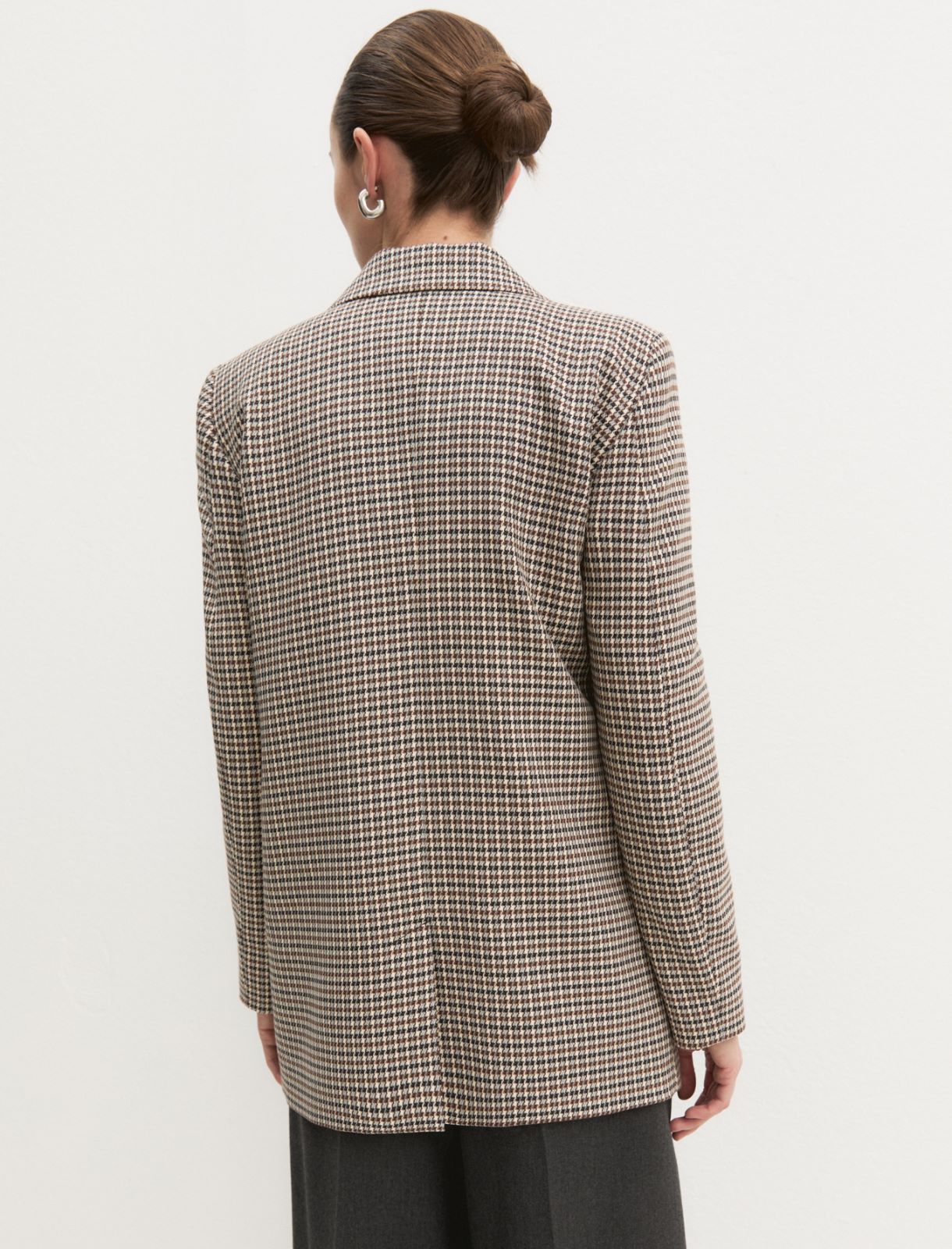 Blazer dritto in tessuto stretch - BIANCO LANA - Emme - 2