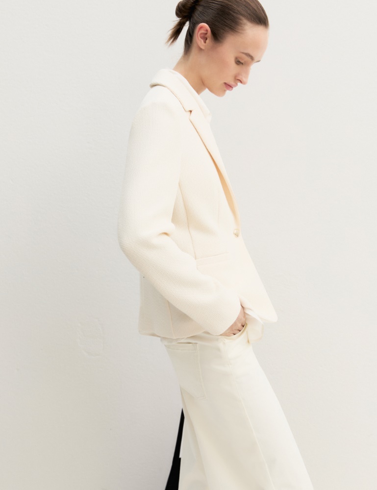 Chaqueta entallada de esterilla elástica - Emme - 5
