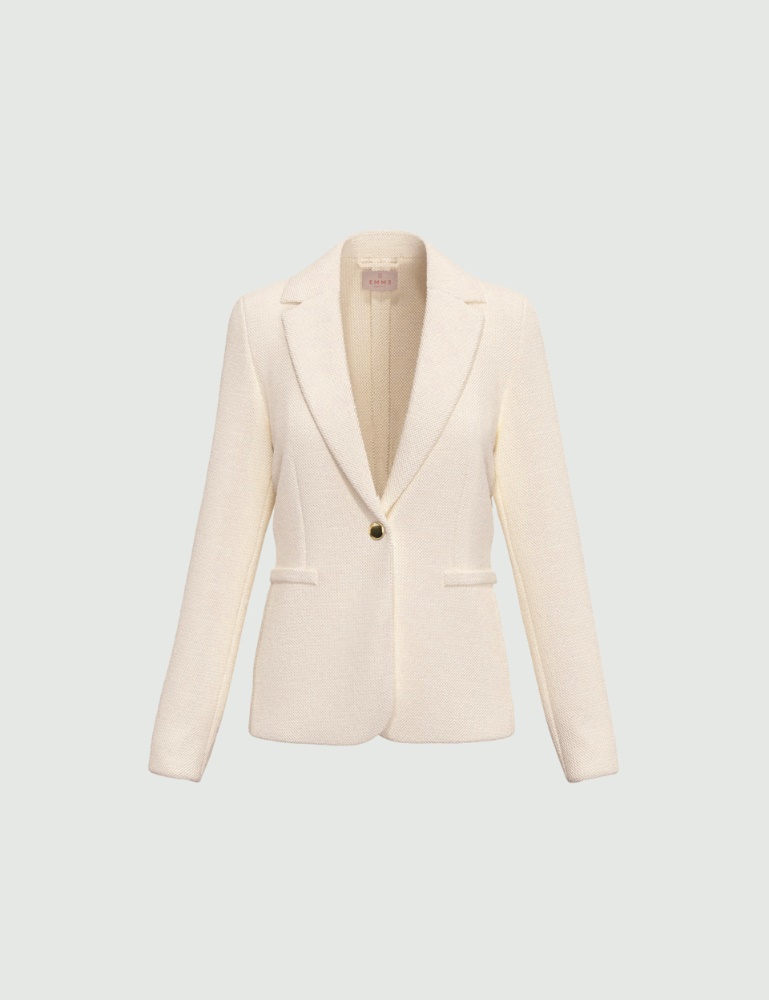 Chaqueta entallada de esterilla elástica - Emme - 4