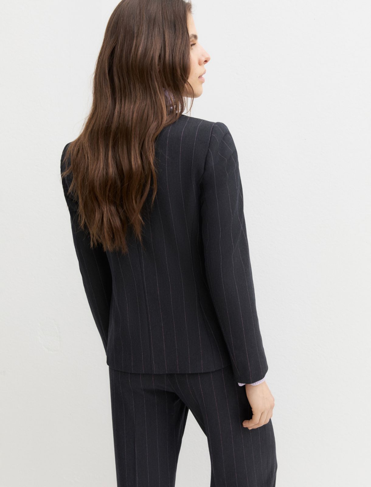 Stretch gabardine blazer - NAVY - Emme - 2