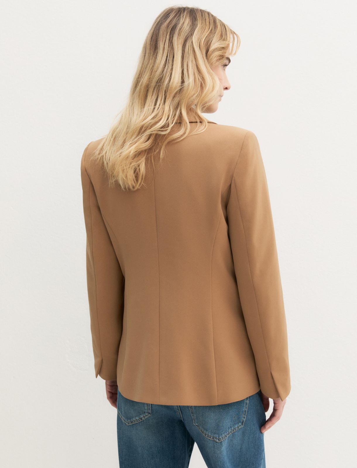 Blazer semiaderente in twill stretch - CAMMELLO - Emme - 3