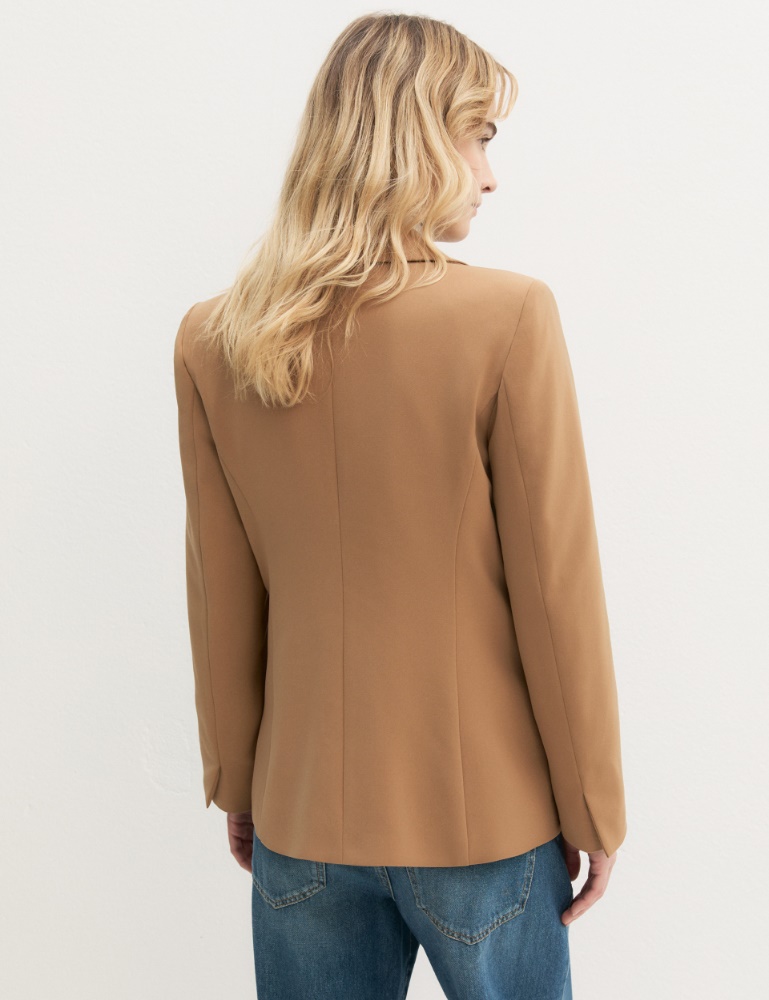 Blazer semientallado de sarga elástica - Emme - 3