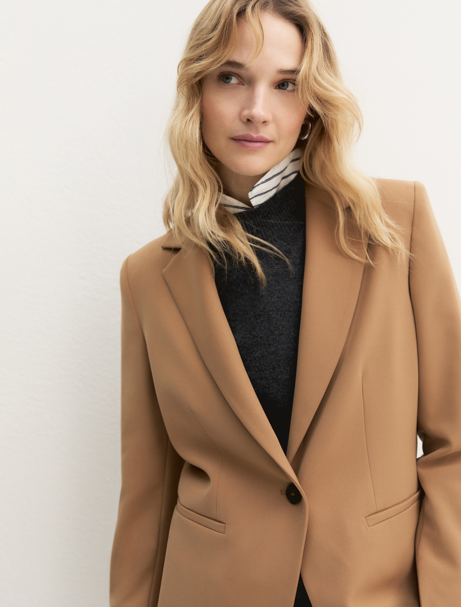 Blazer semiaderente in twill stretch - CAMMELLO - Emme - 5