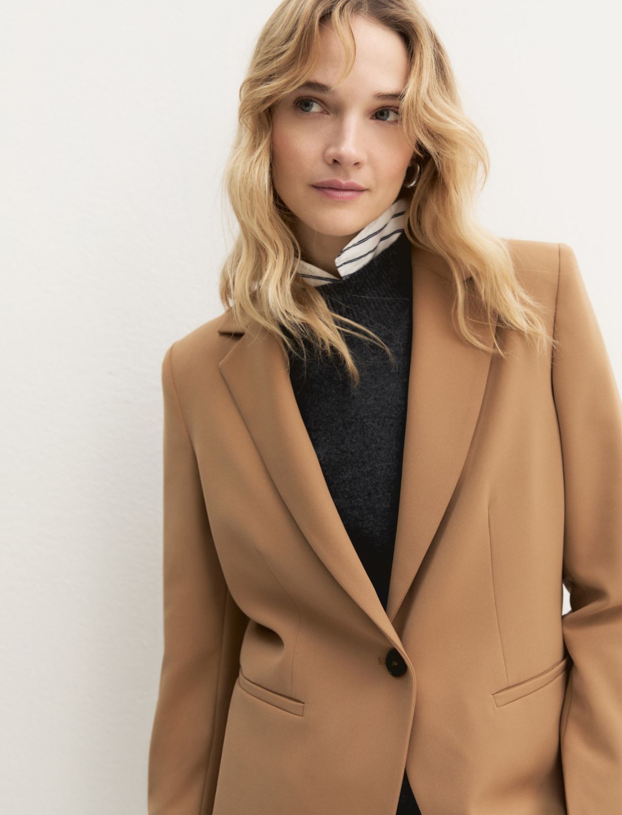 Blazer semiaderente in twill stretch - CAMMELLO - Emme - 5