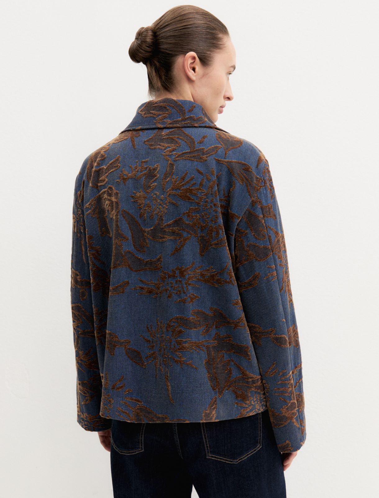 Giacca in denim jacquard delavé - BLUE JEANS - Emme - 2