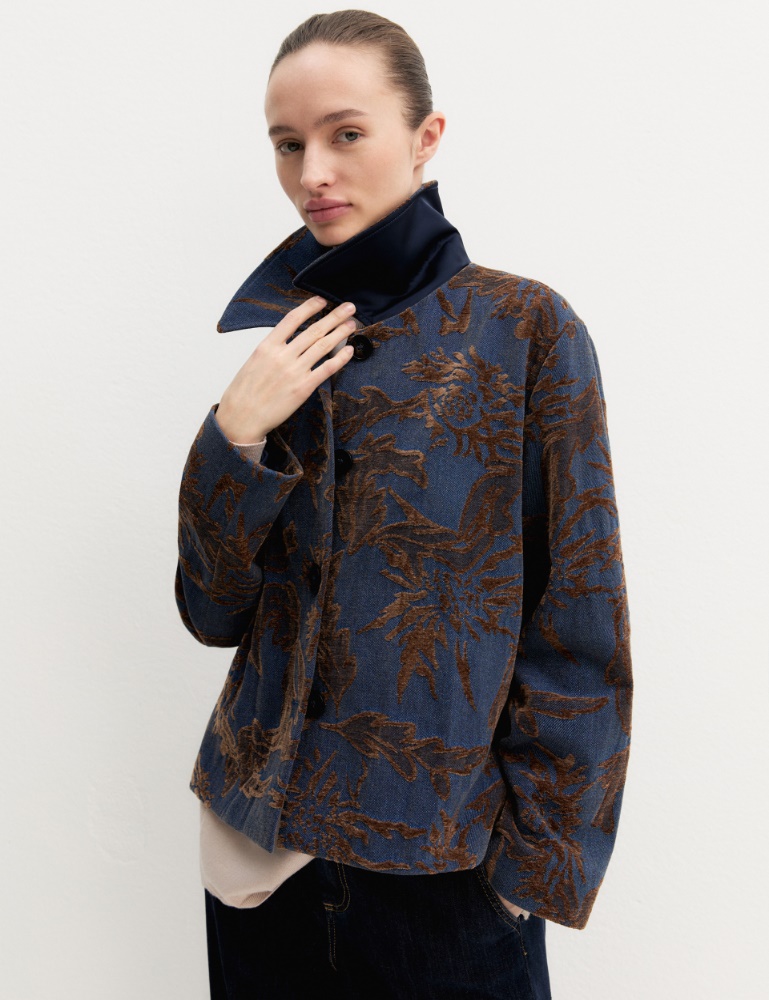 Giacca in denim jacquard delavé - Emme