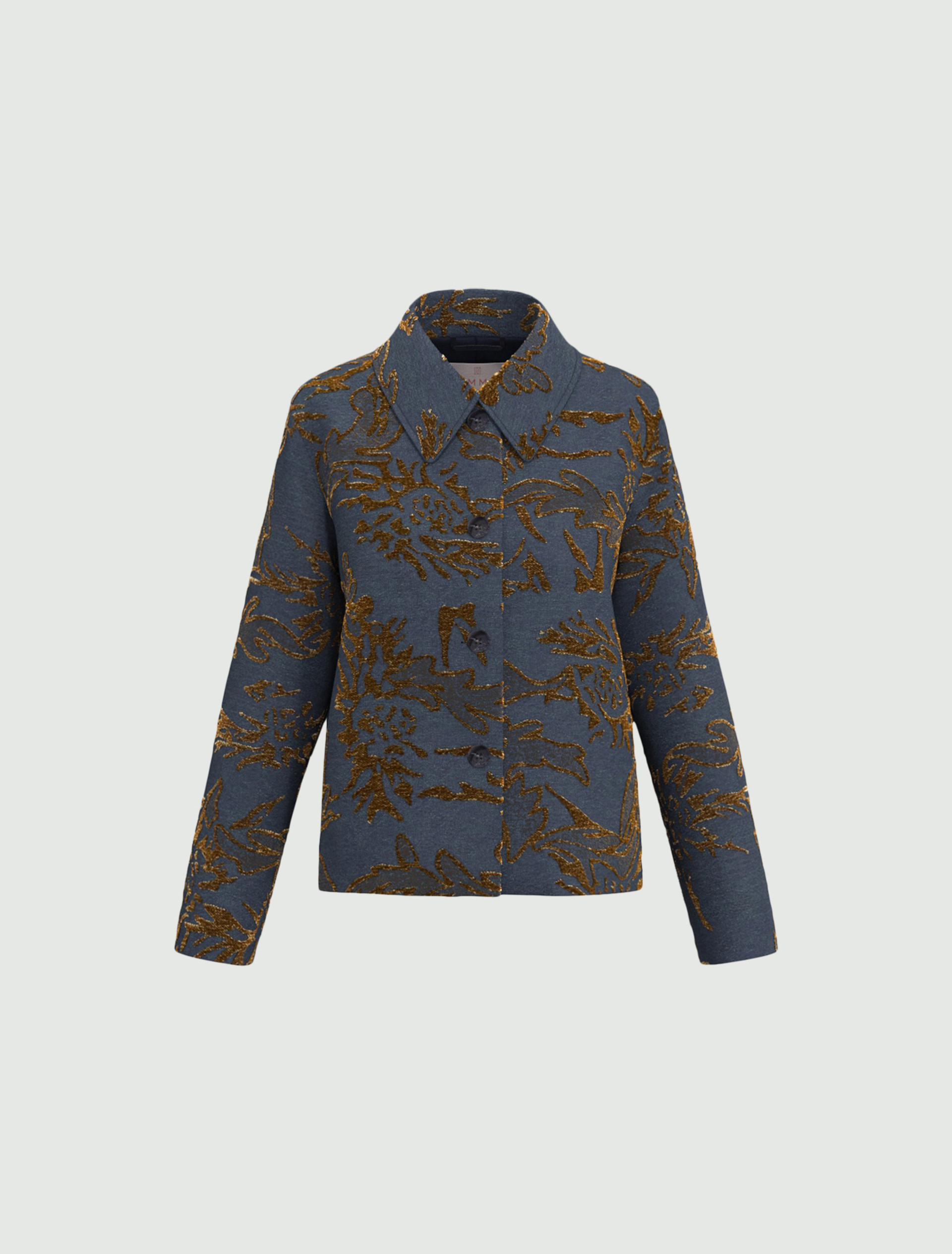 Giacca in denim jacquard delavé - BLUE JEANS - Emme - 6