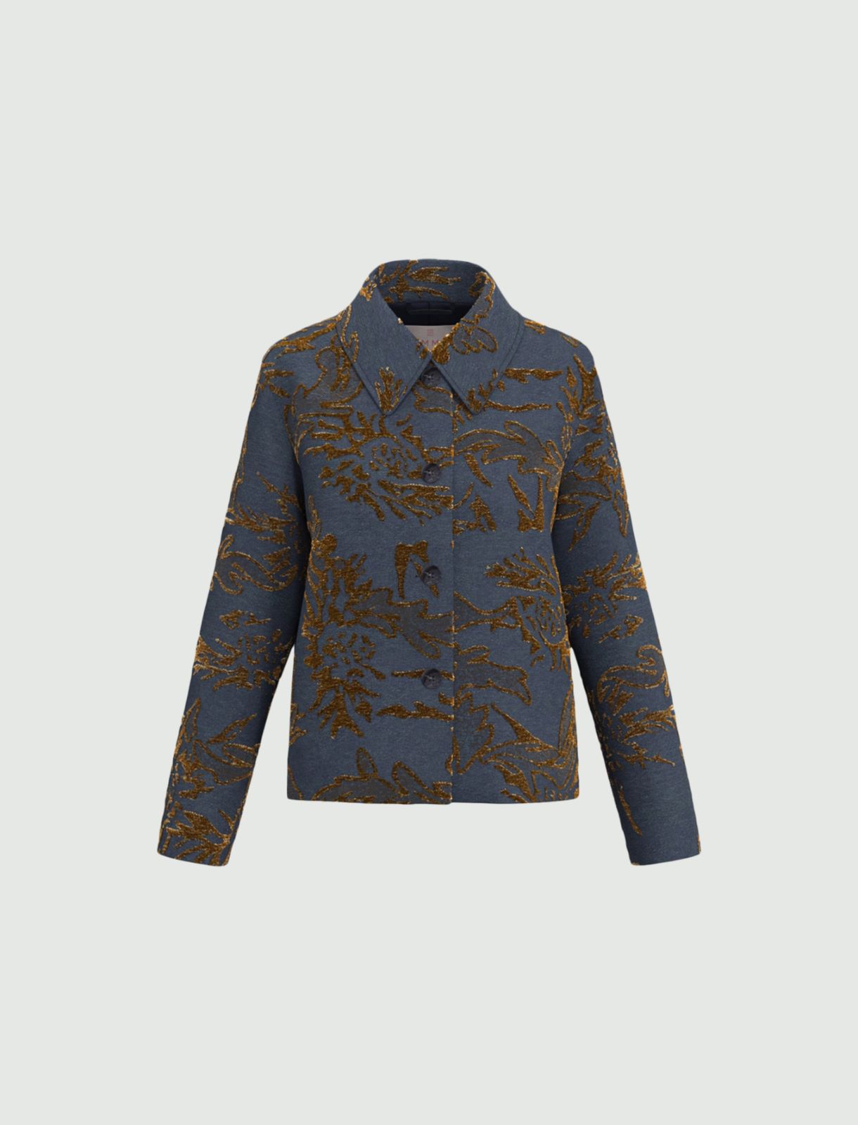 Giacca in denim jacquard delavé - BLUE JEANS - Emme - 6