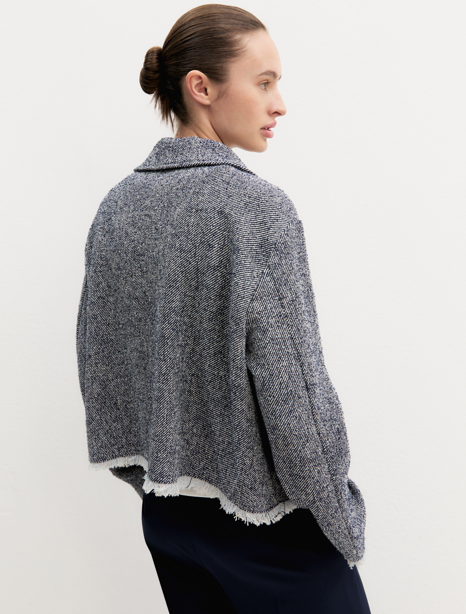Giacca in stuoia stretch - NAVY - Emme - 3