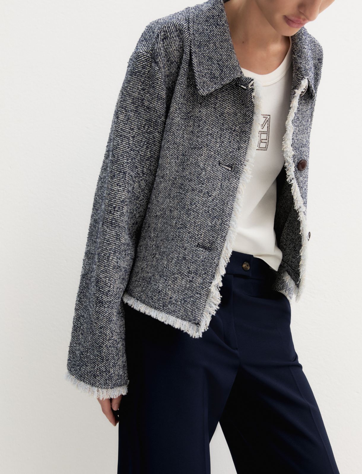 Giacca in stuoia stretch - NAVY - Emme - 6