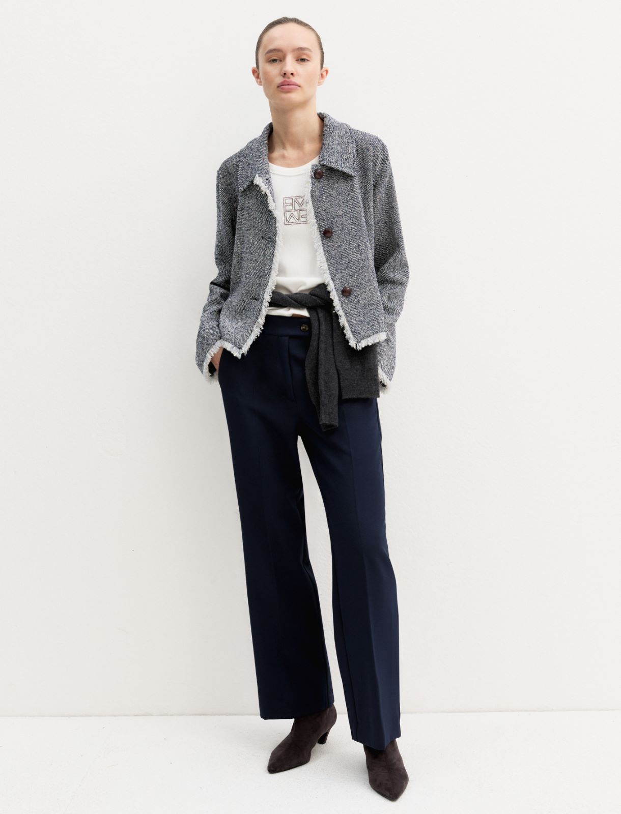 Giacca in stuoia stretch - NAVY - Emme