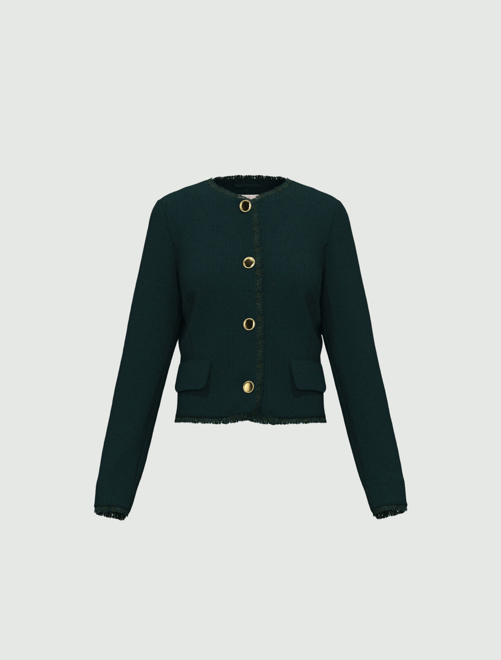 Chaqueta de esterilla texturizada elástica - VERDE - Emme - 4