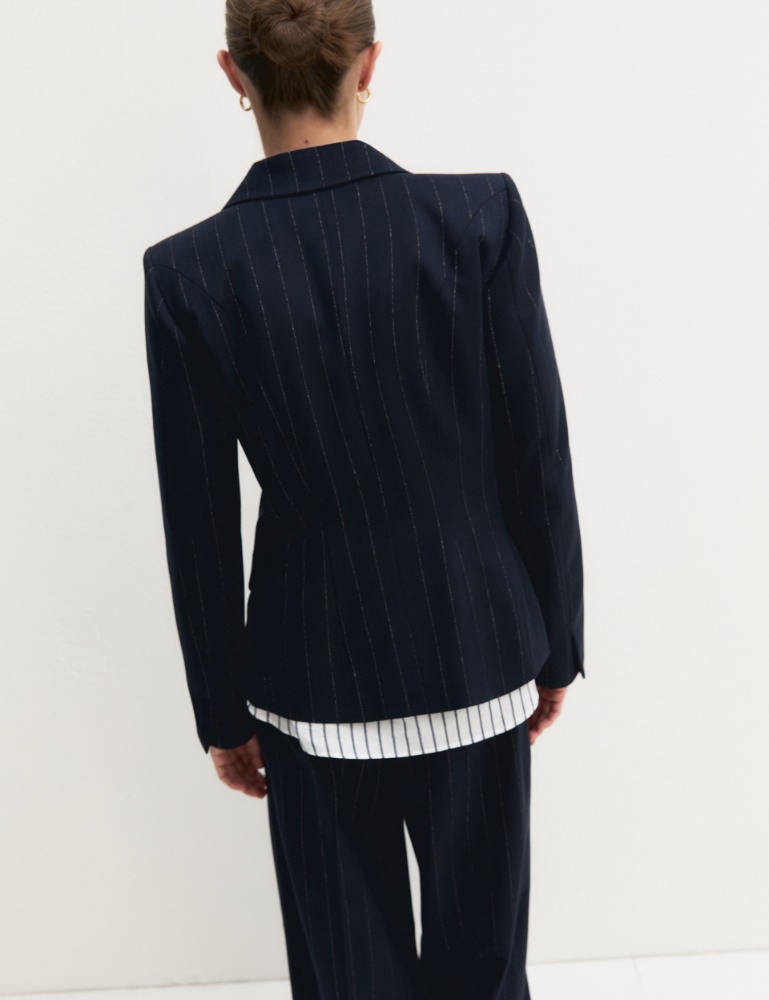 Chaqueta de raya diplomática con lamé - Emme - 3