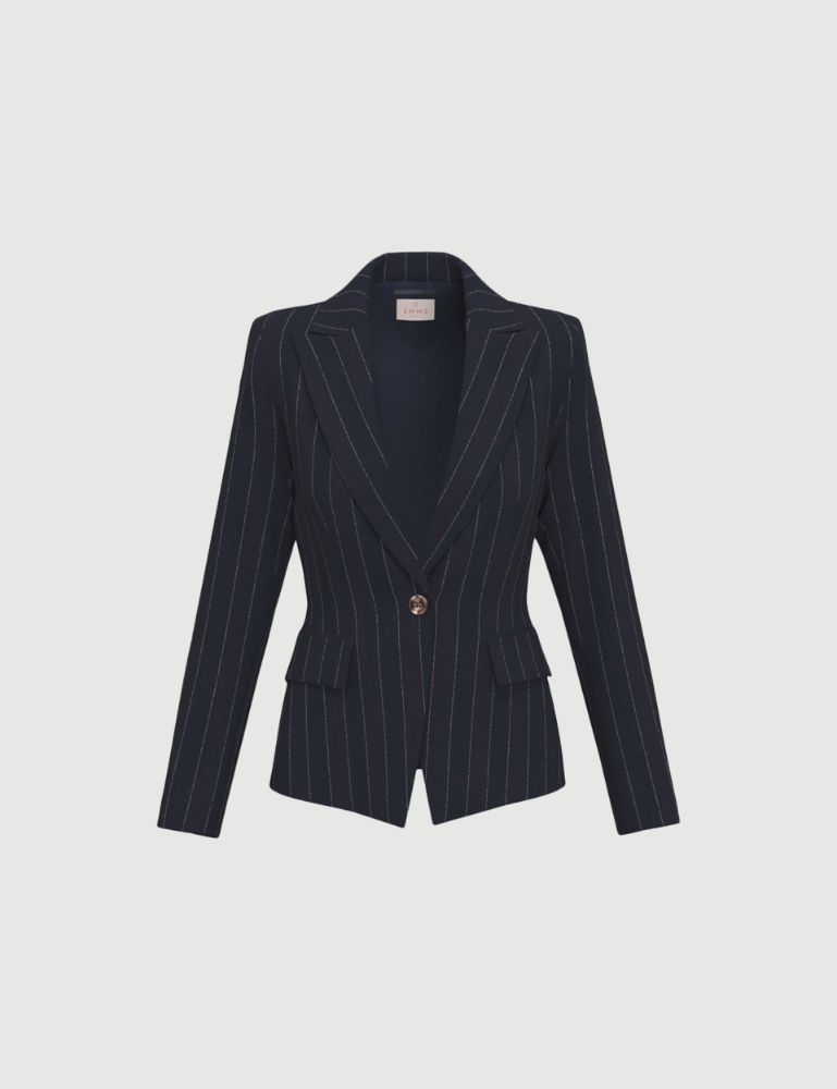 Chaqueta de raya diplomática con lamé - Emme - 4