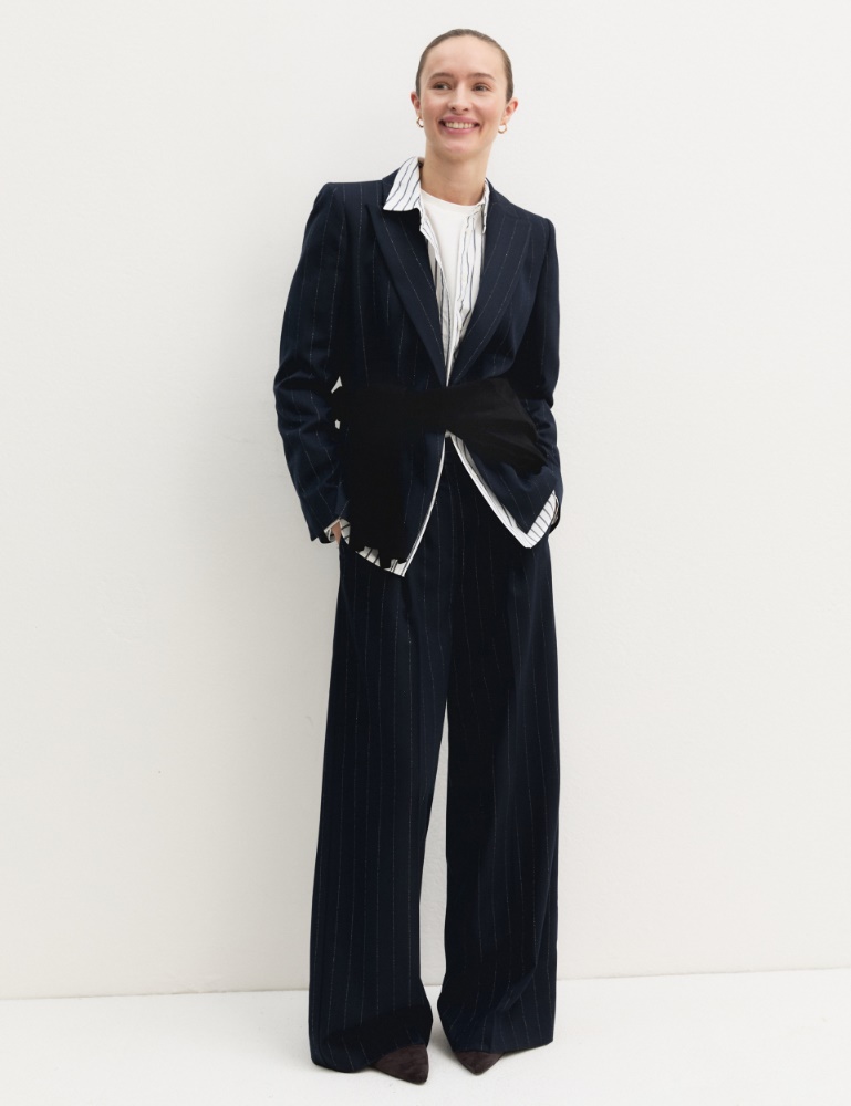 Chaqueta de raya diplomática con lamé - Emme - 2
