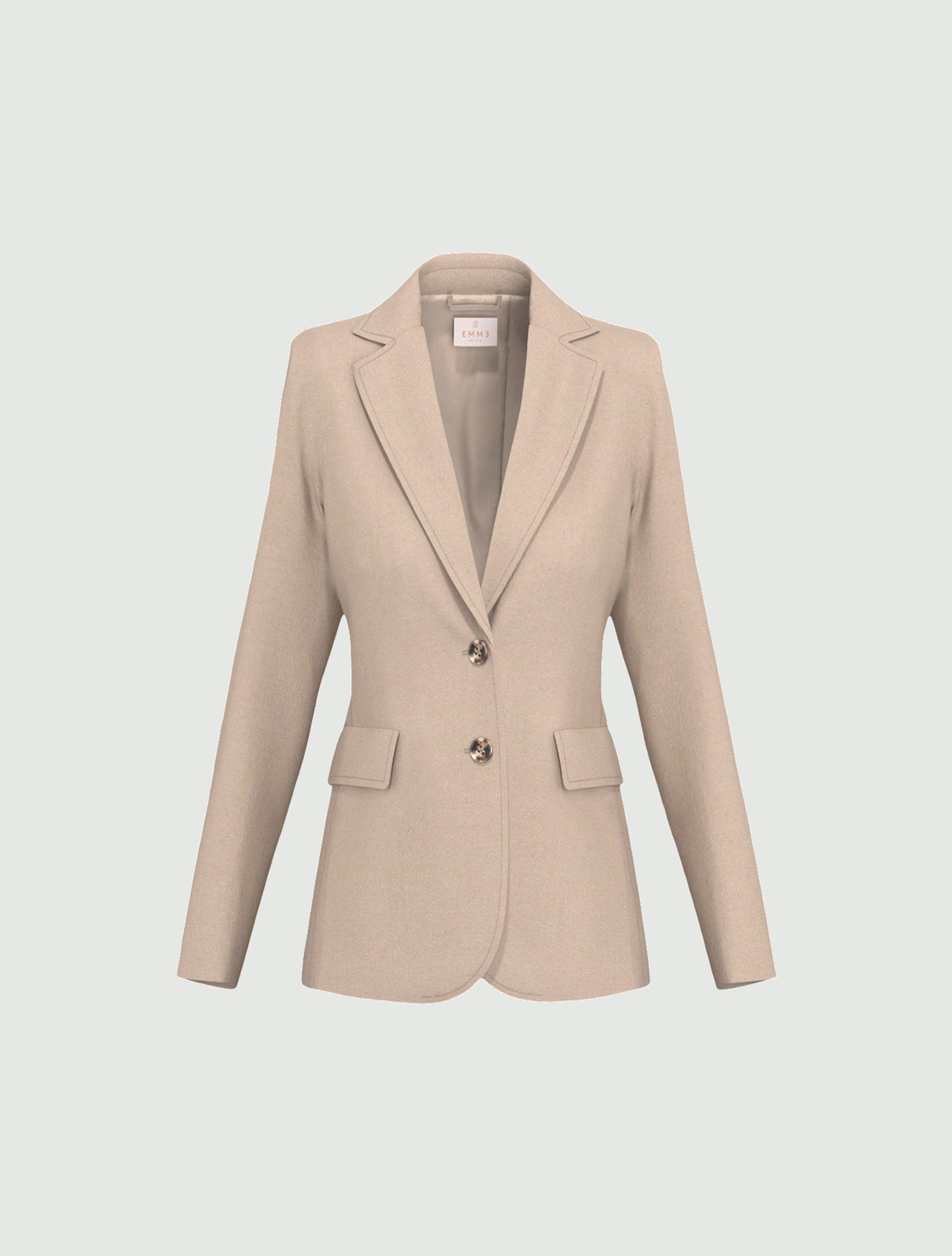 Stretch flannel blazer - SAND - Emme - 6