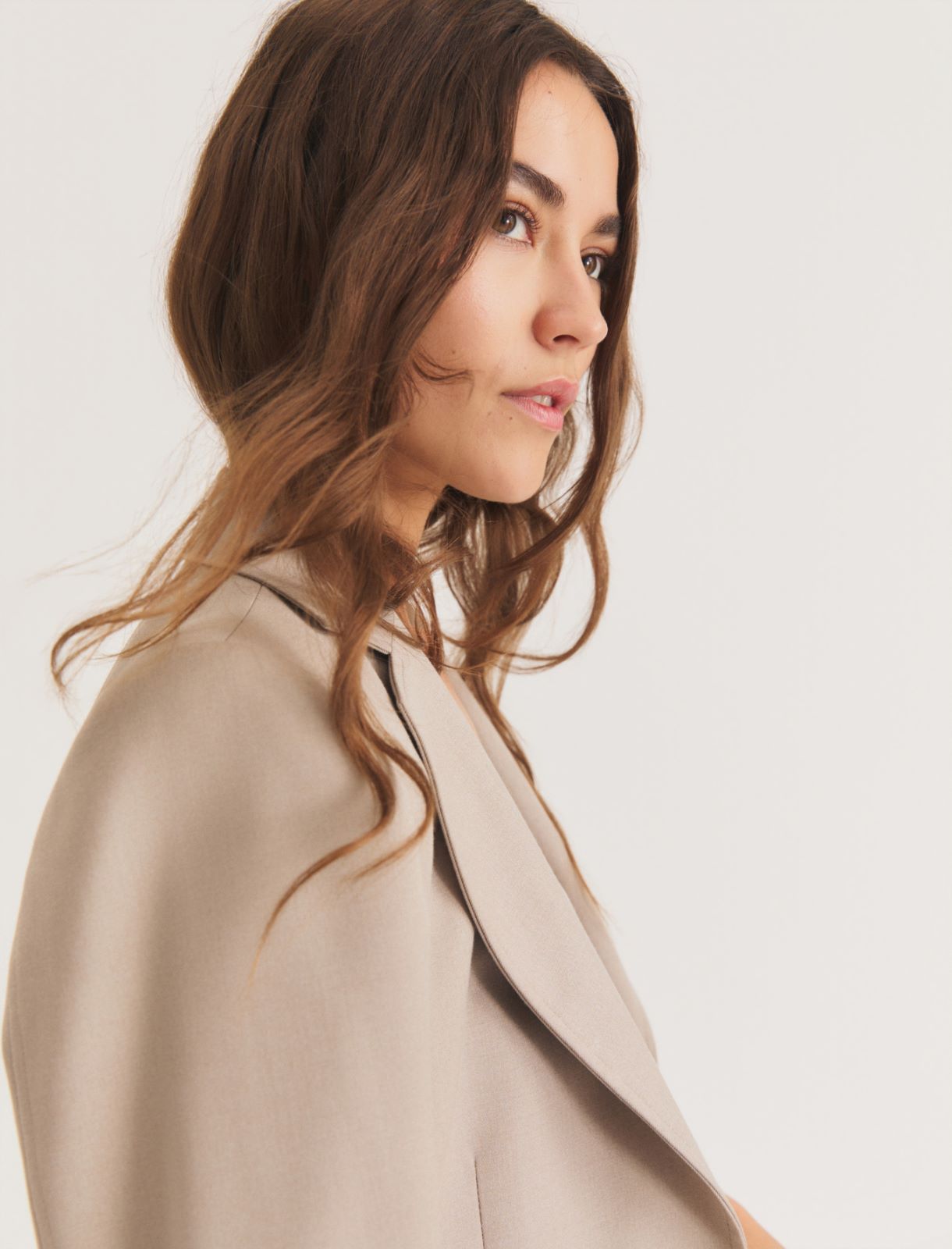 Stretch flannel blazer - SAND - Emme - 7