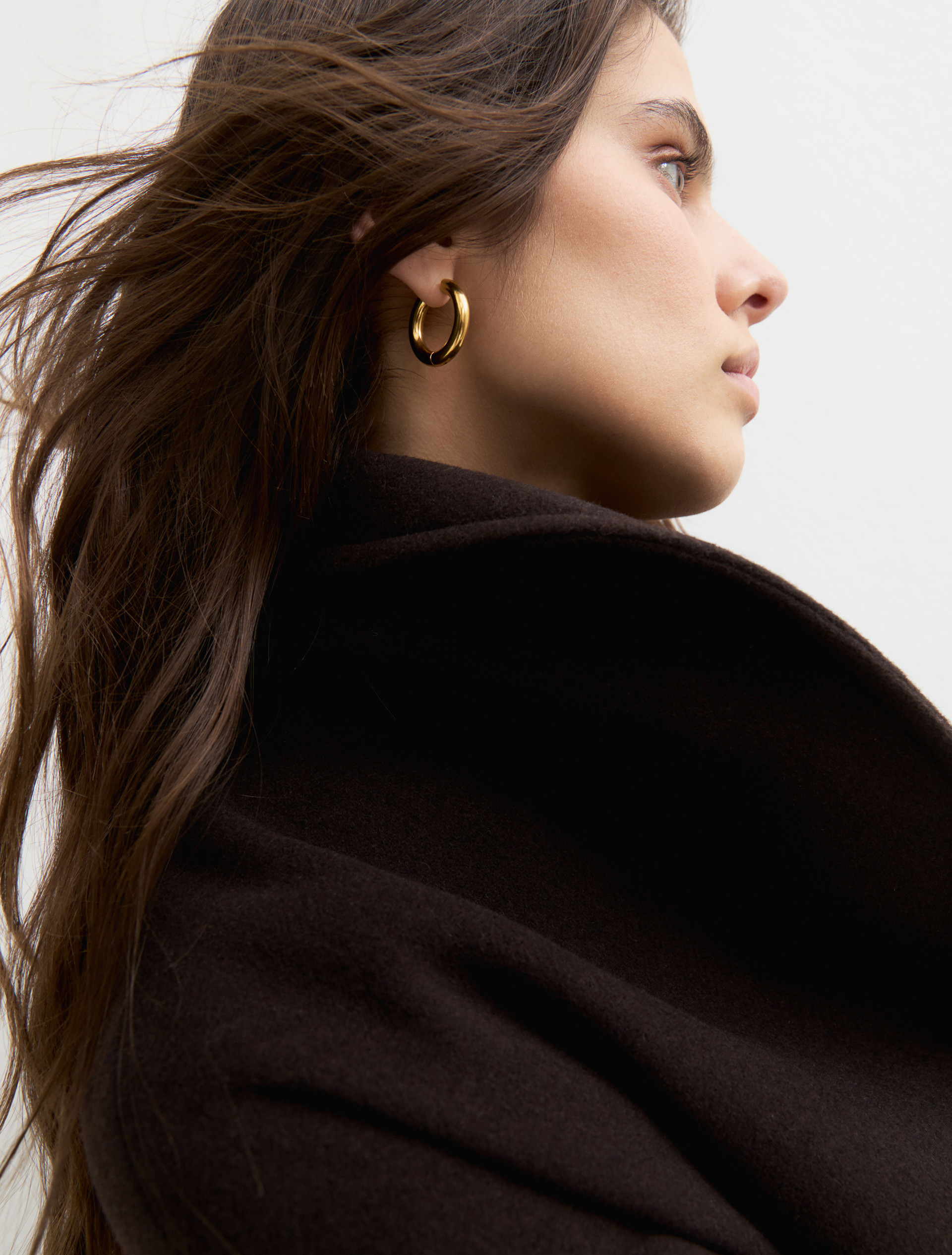 Oversized double-breasted coat - DARK BROWN - Emme - 3