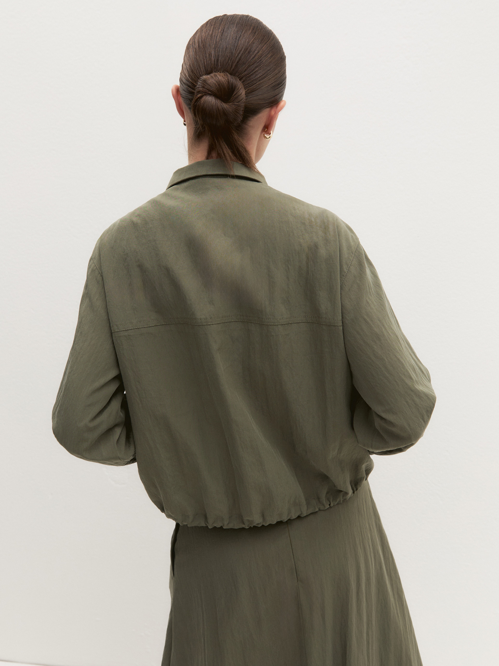 Fluid bomber jacket - KAKI - Emme - 2