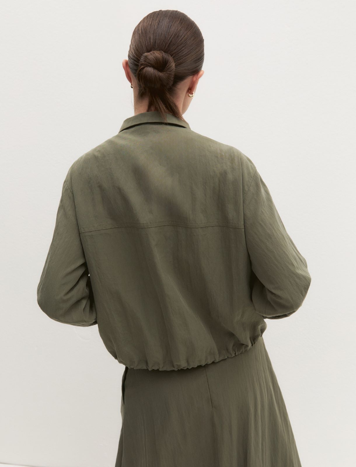 Fluid bomber jacket - KAKI - Emme - 2
