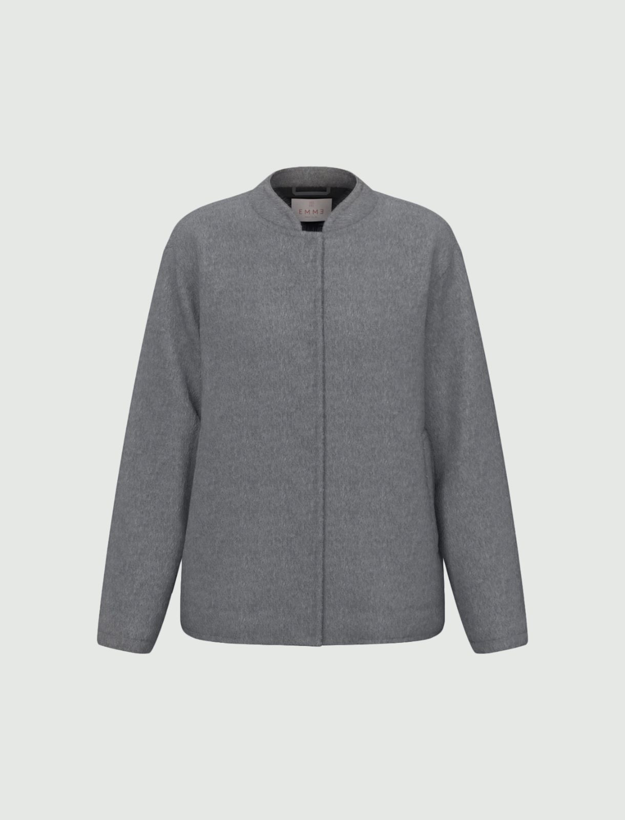 Napped wool-blend blouson - GREY - Emme - 7