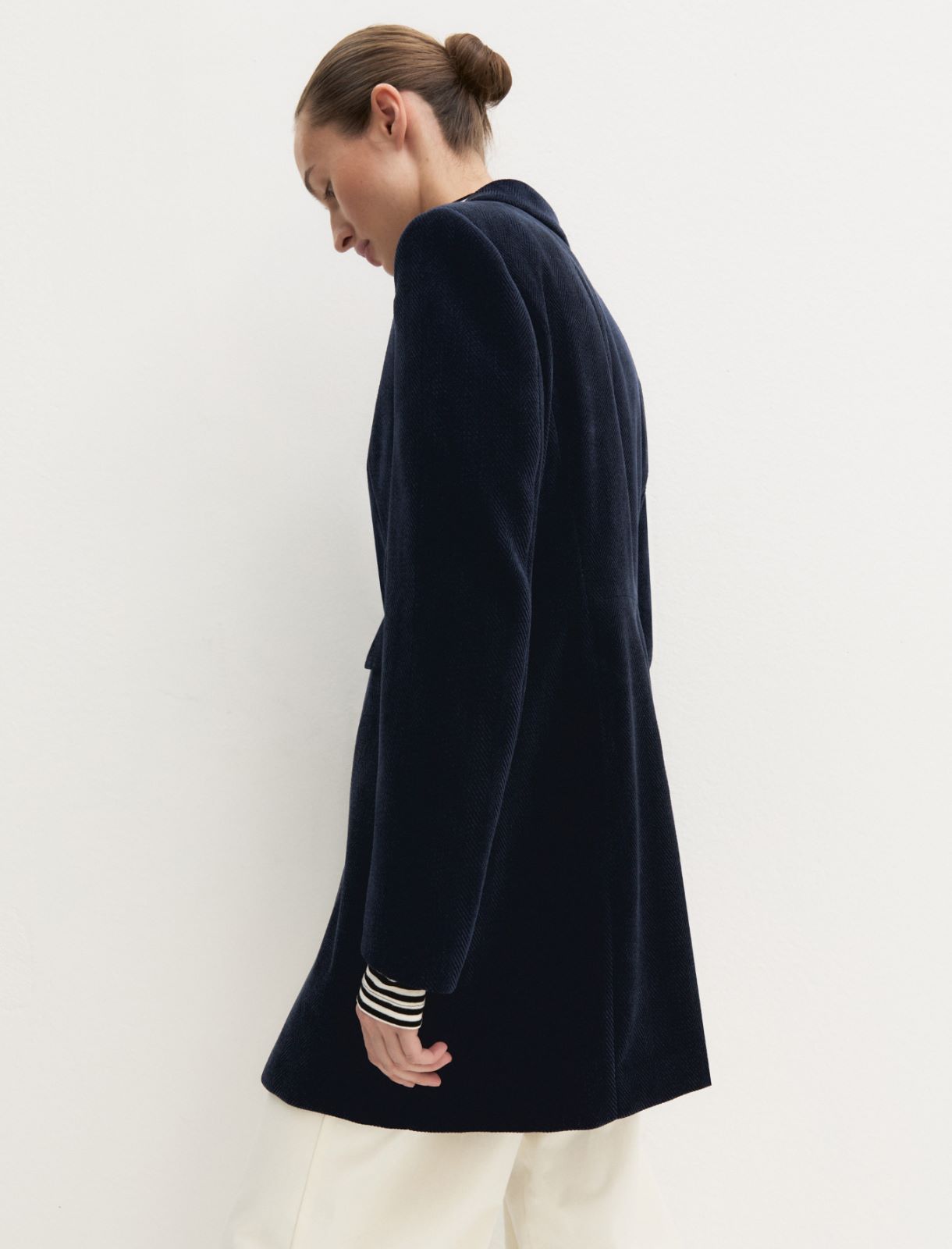 Cappotto in ciniglia stretch - NAVY - Emme - 3