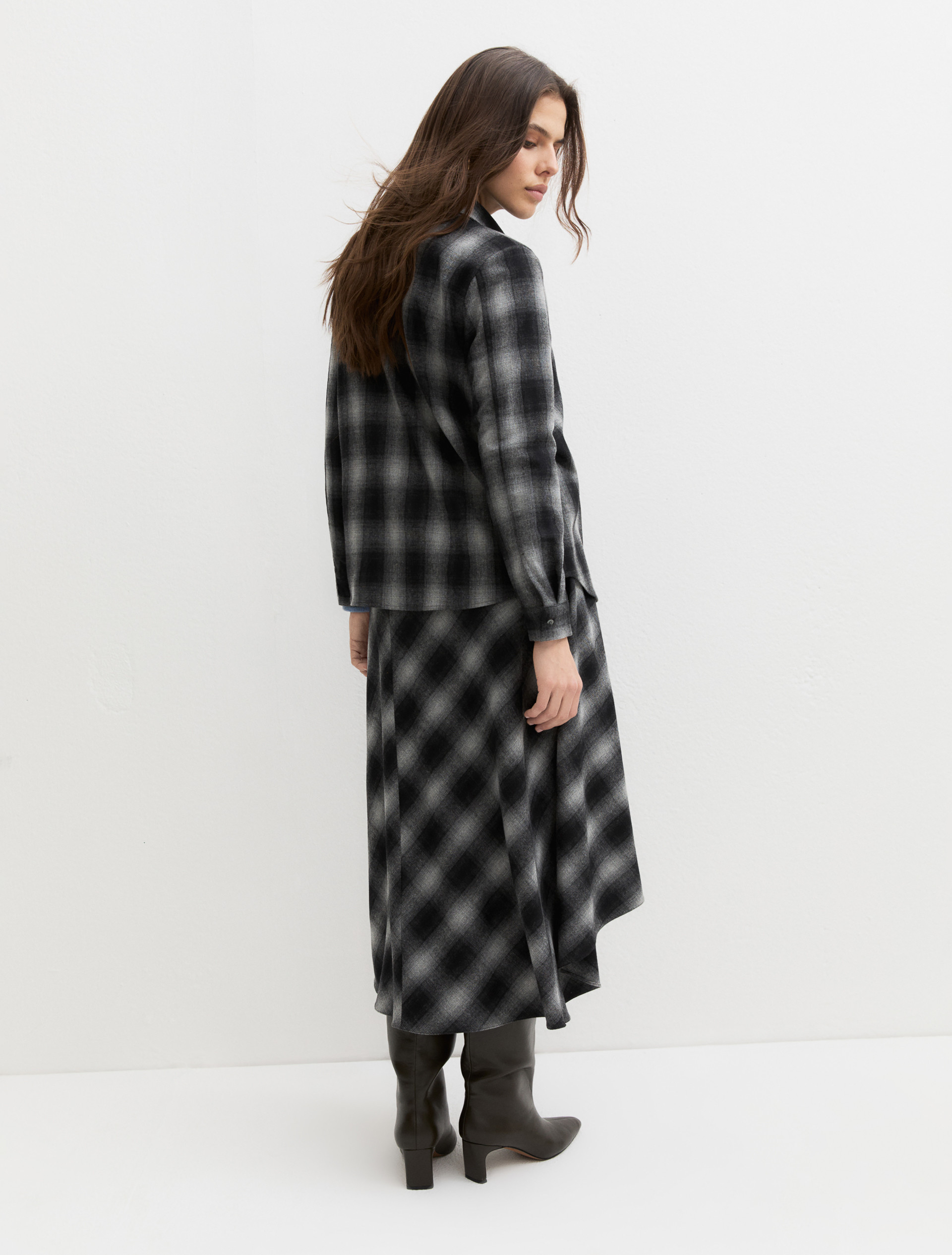 Flannel skirt - MEDIUM GREY - Emme - 2