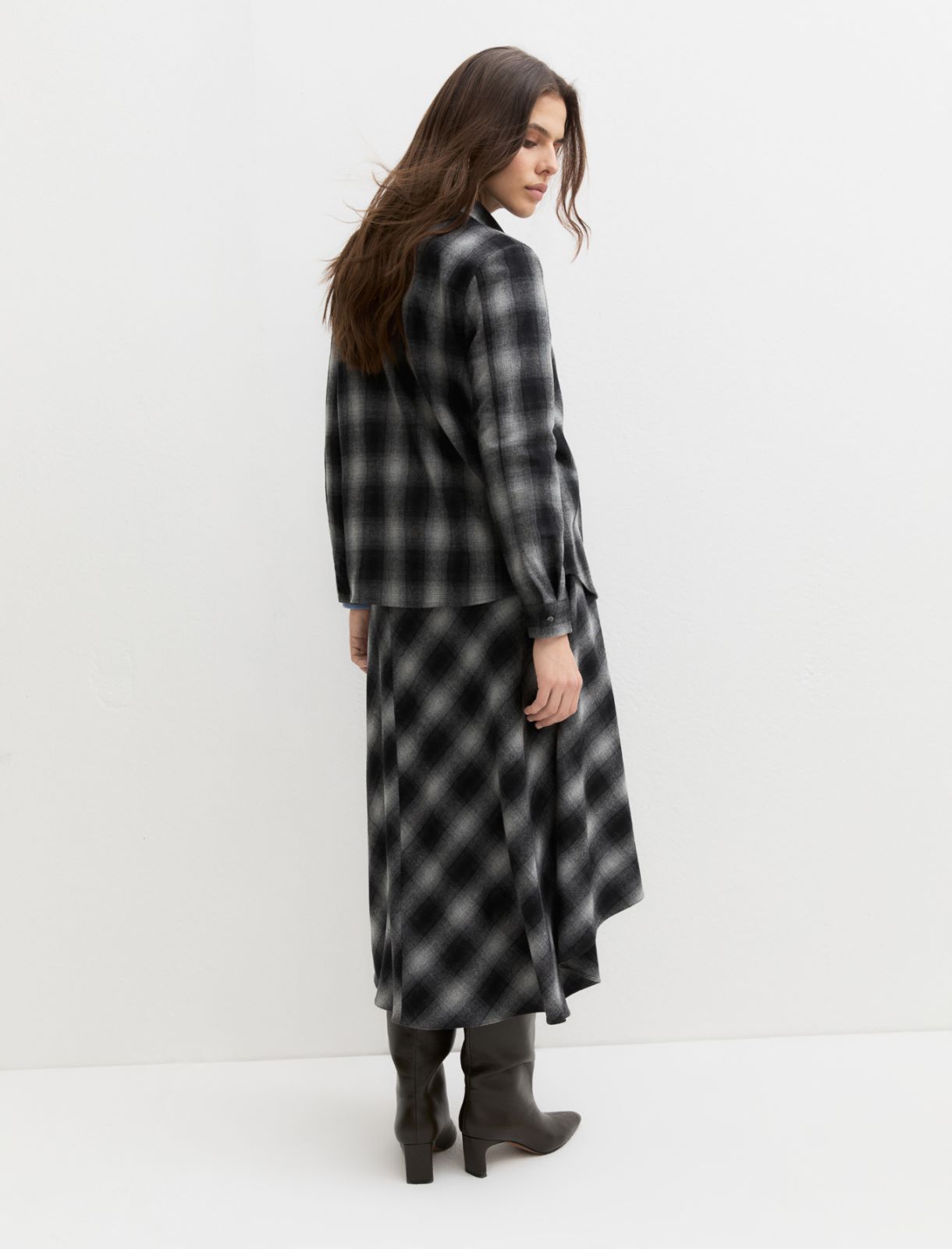 Flannel skirt - MEDIUM GREY - Emme - 2