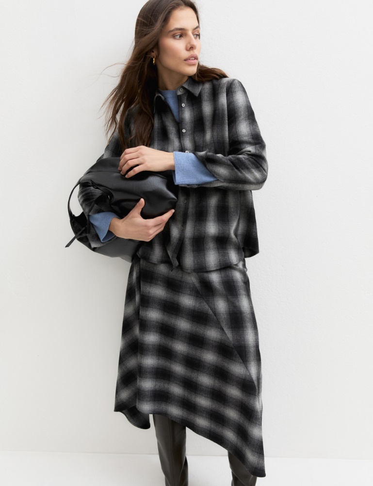 Flannel skirt - MEDIUM GREY
