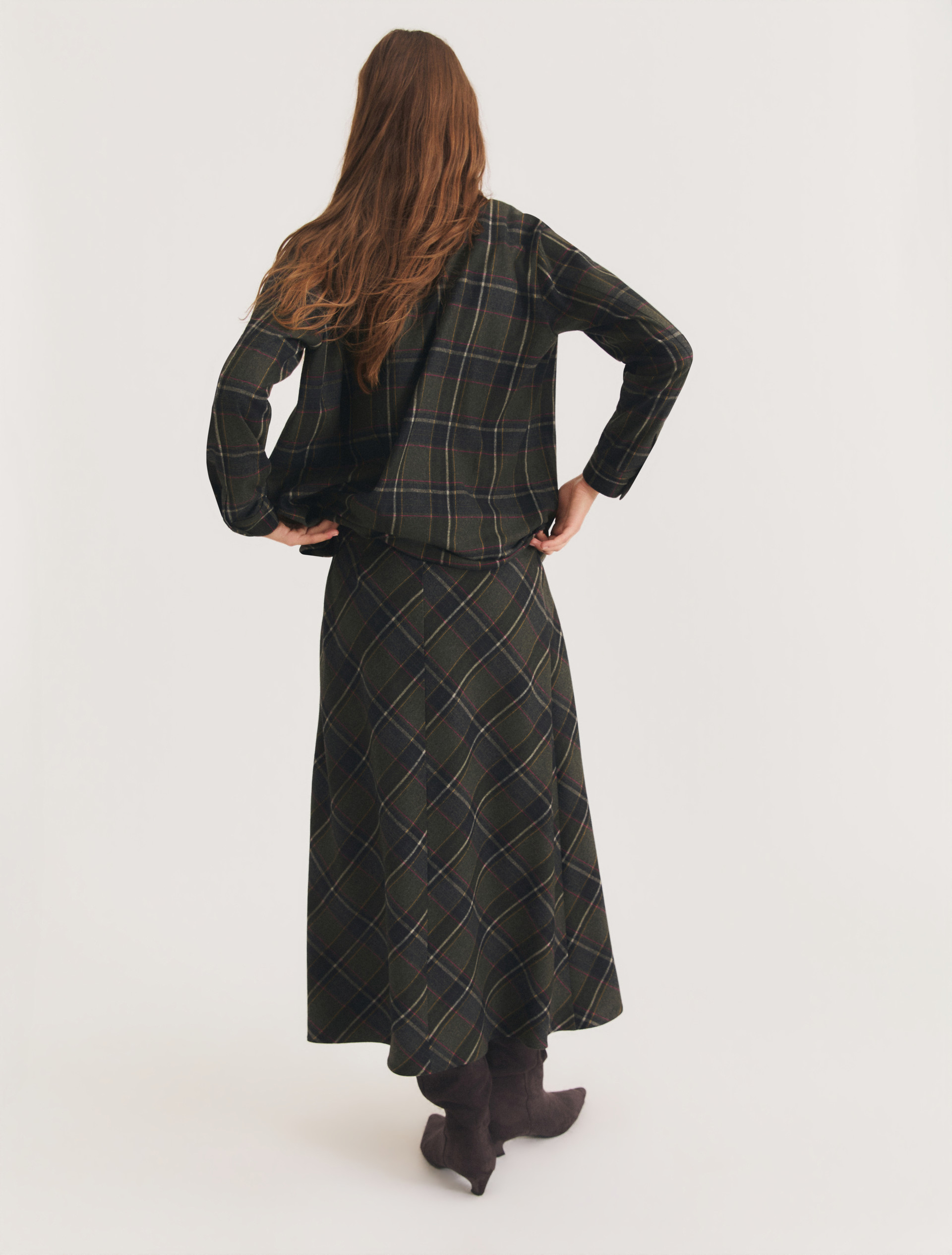 Flannel skirt - DARK GREY - Emme - 2