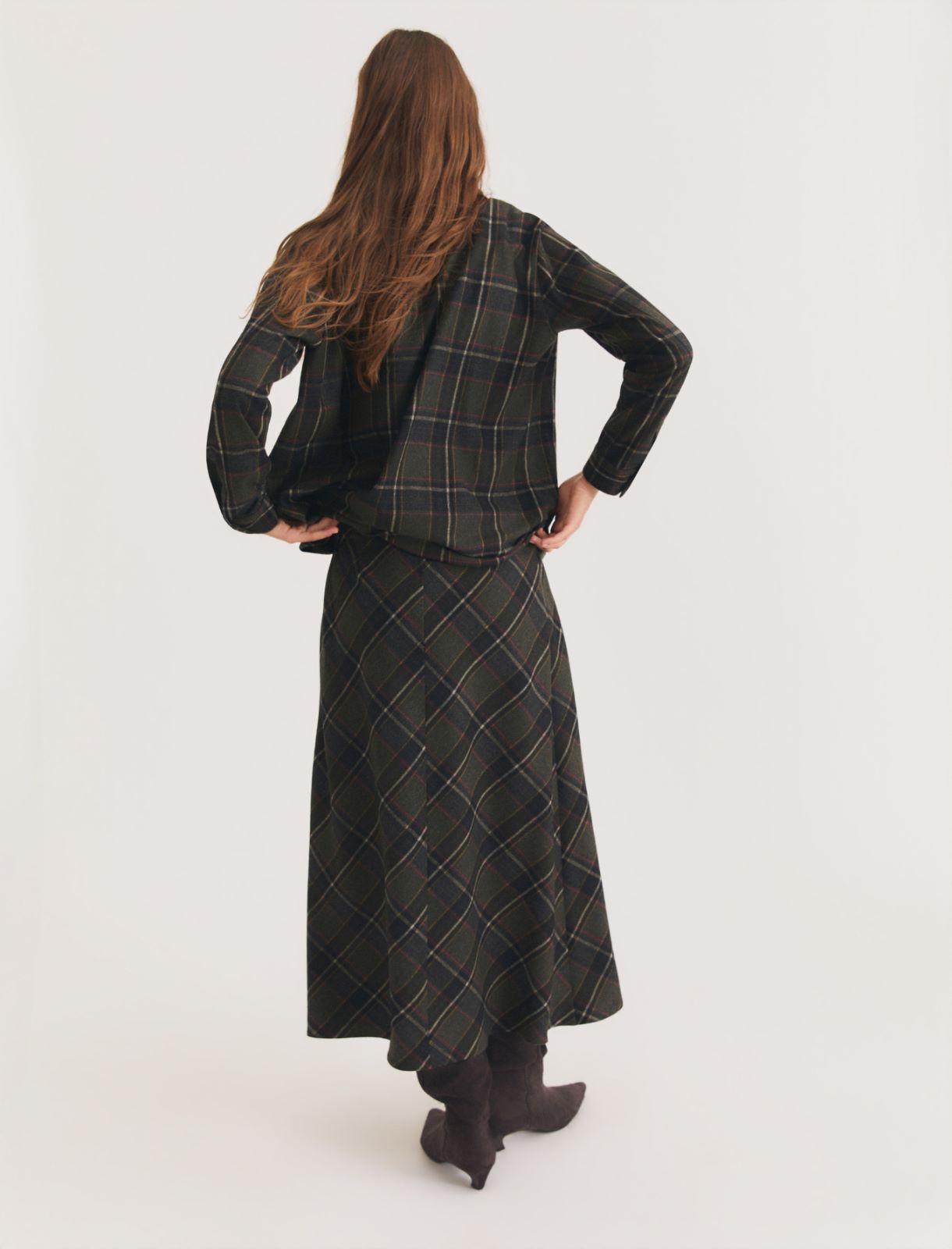 Flannel skirt - DARK GREY - Emme - 2