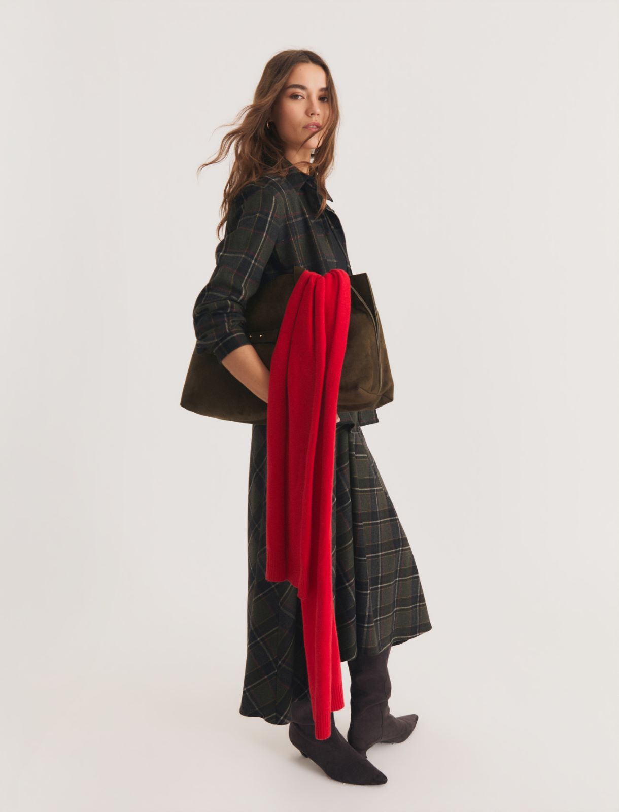 Flannel skirt - DARK GREY - Emme - 3