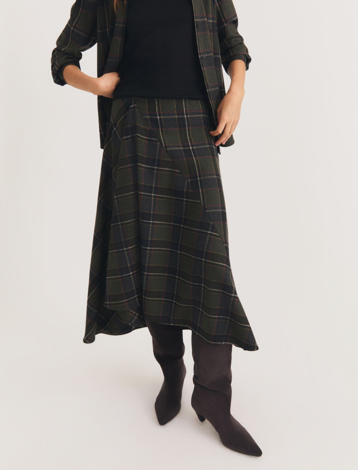 Flannel skirt - DARK GREY - Emme - 5