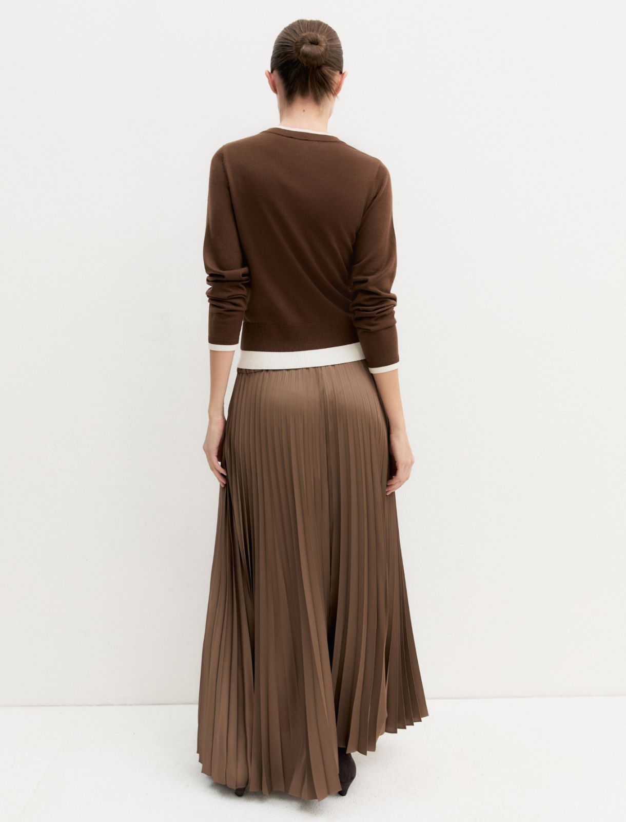 Pleated stretch-satin skirt - TURTLEDOVE - Emme - 2