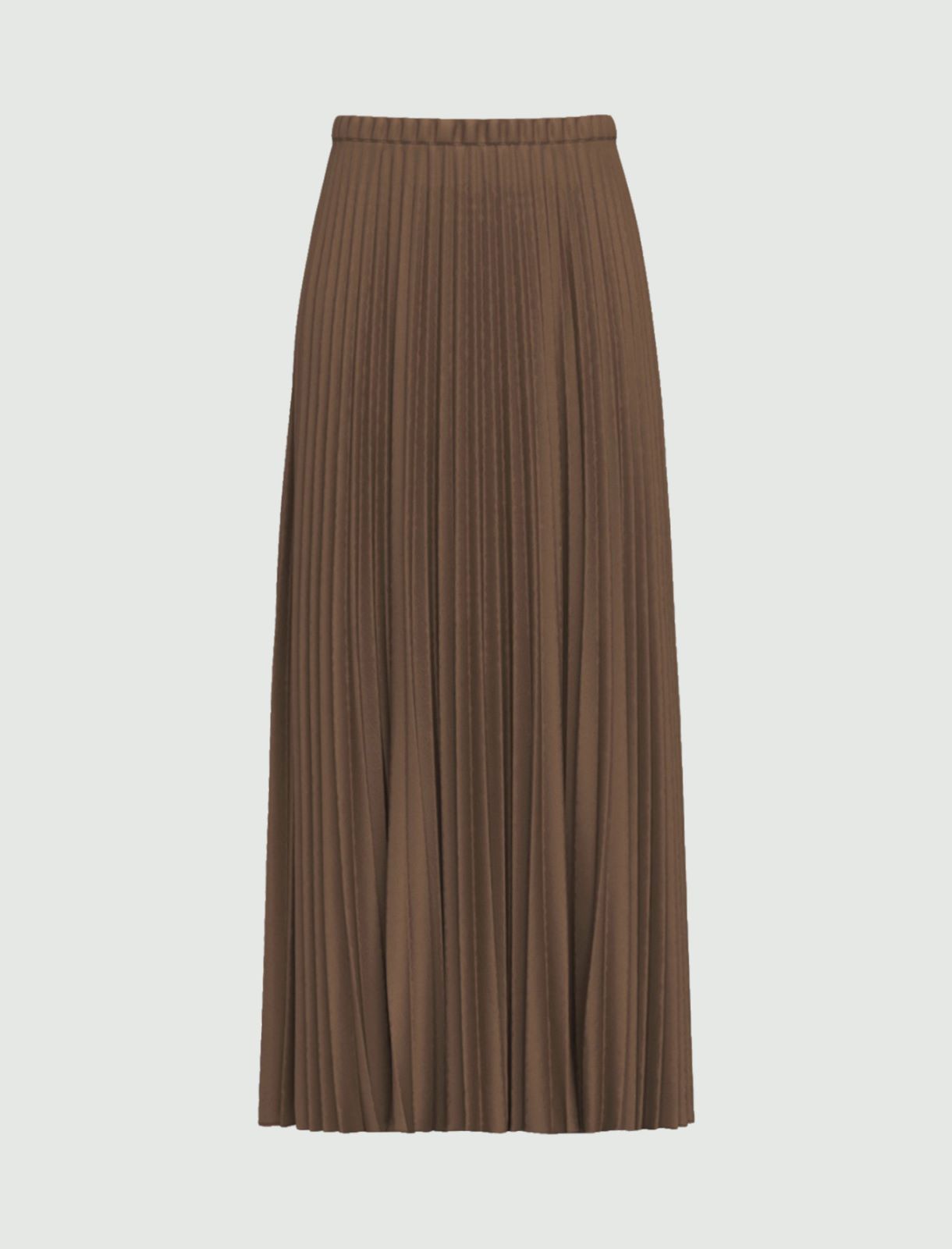 Pleated stretch-satin skirt - TURTLEDOVE - Emme - 6