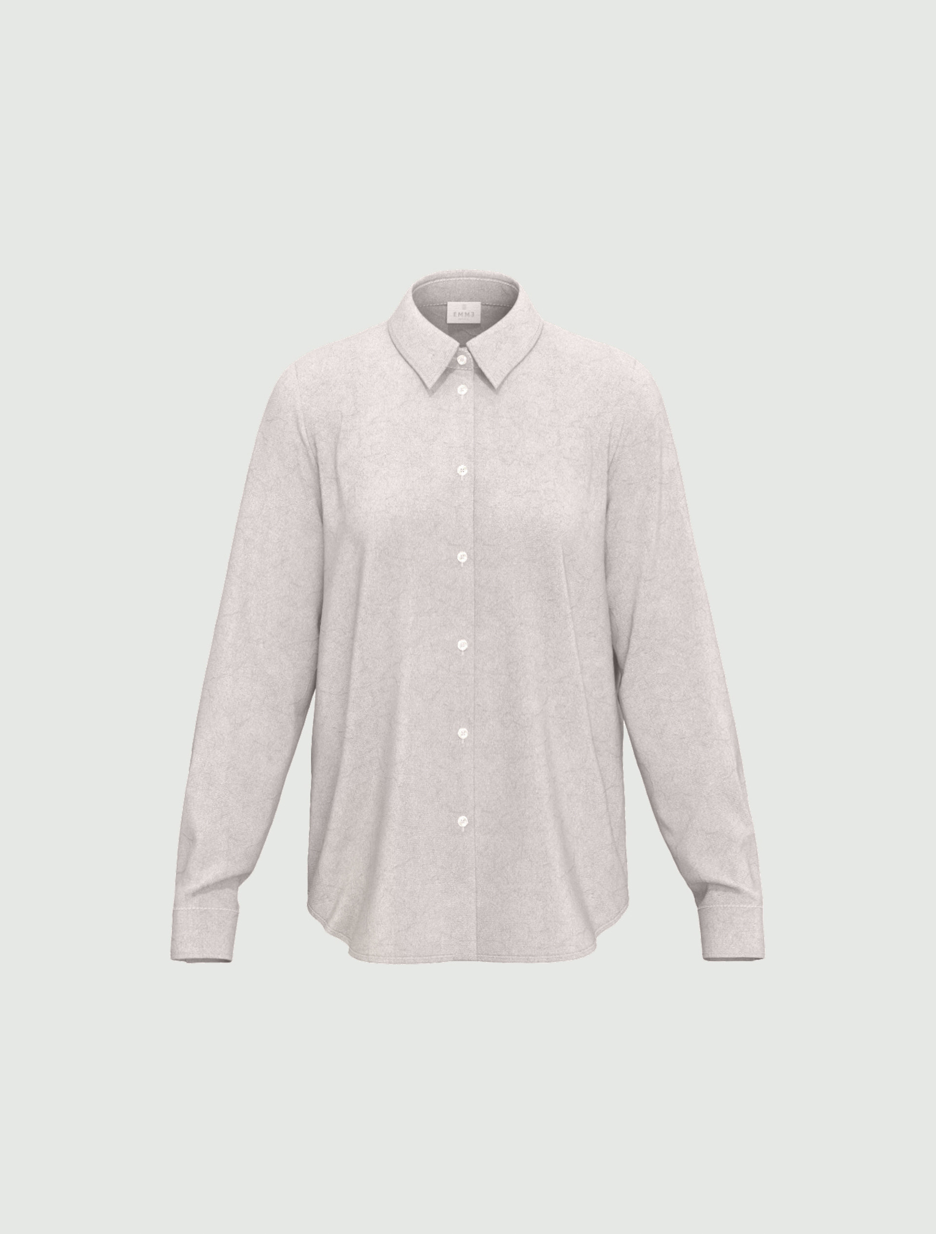 Crinkle hammered satin shirt - ECRU - Emme - 6