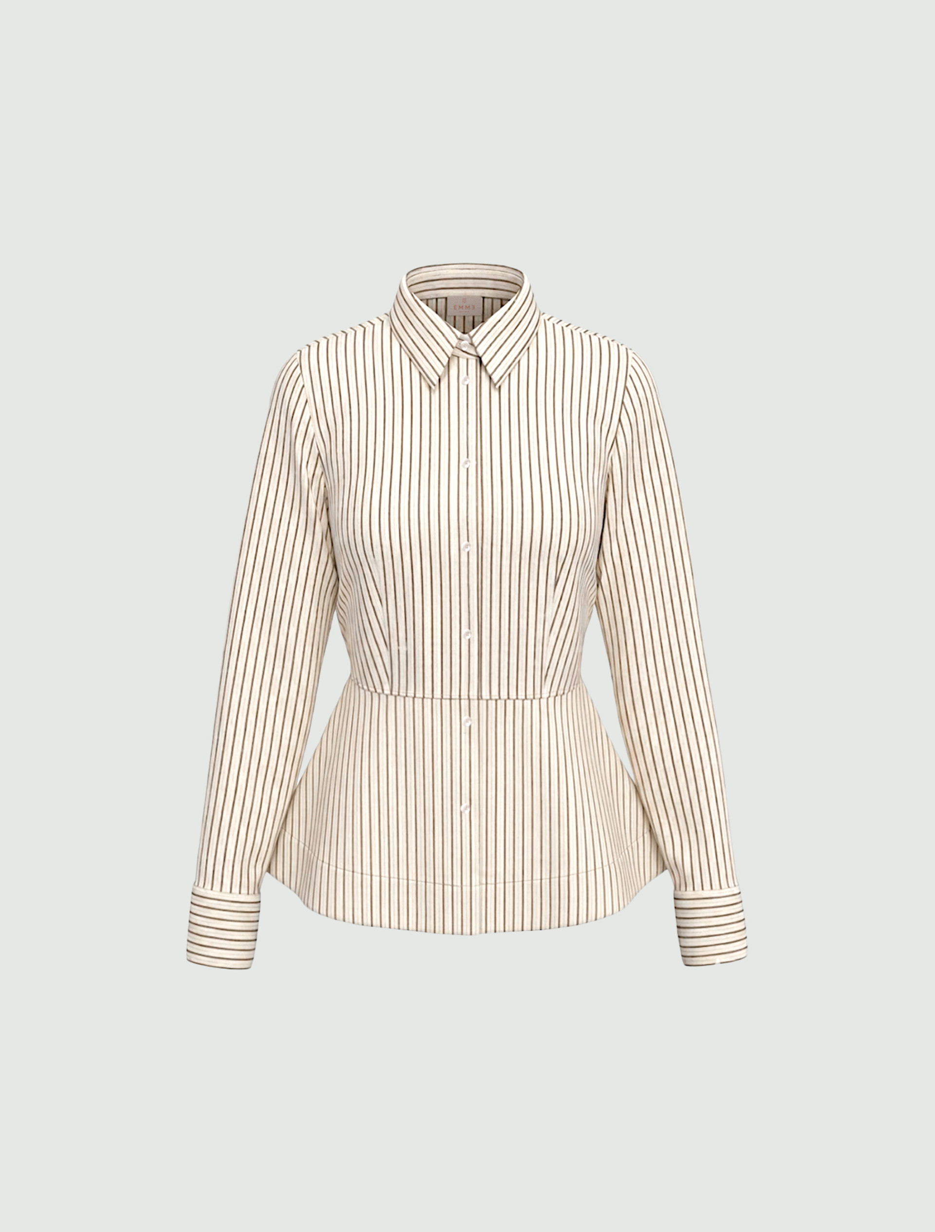 Poplin peplum shirt - WOOL WHITE - Emme - 6