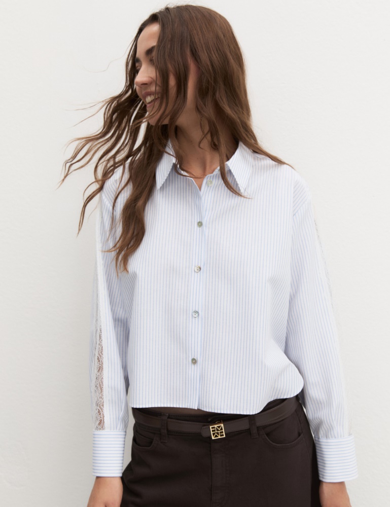 Cropped poplin shirt - Emme