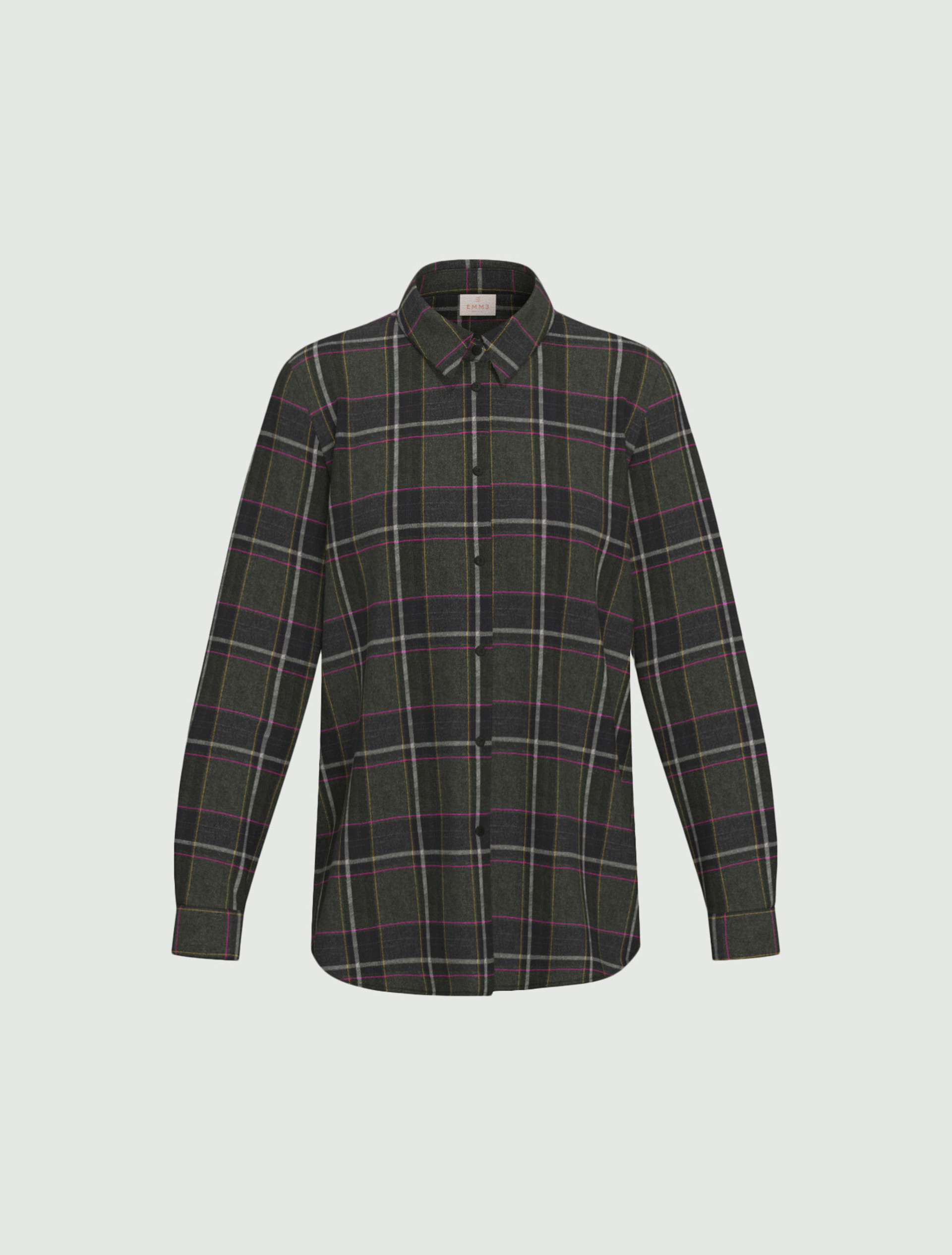 Stretch flannel shirt - DARK GREY - Emme - 6