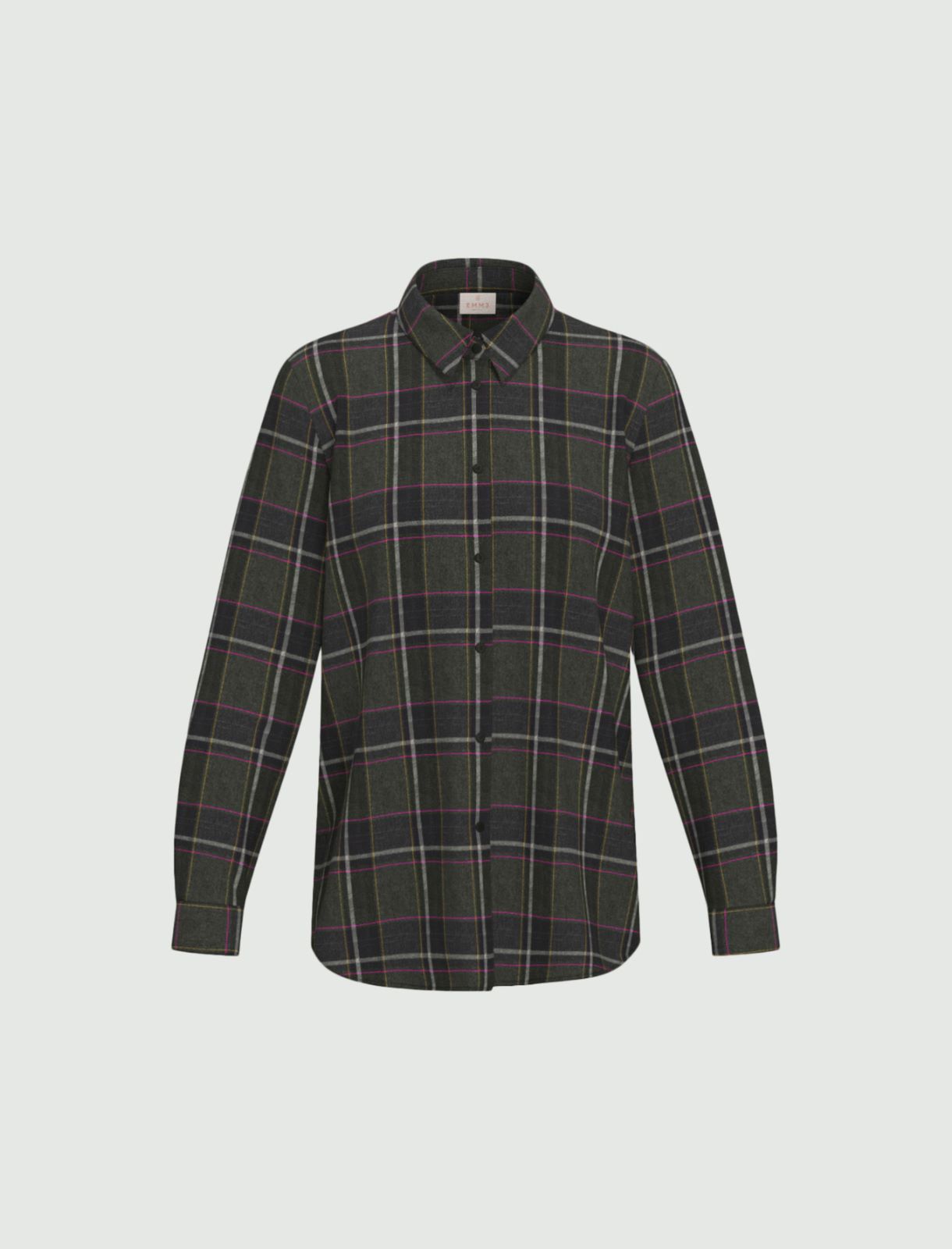 Stretch flannel shirt - DARK GREY - Emme - 6