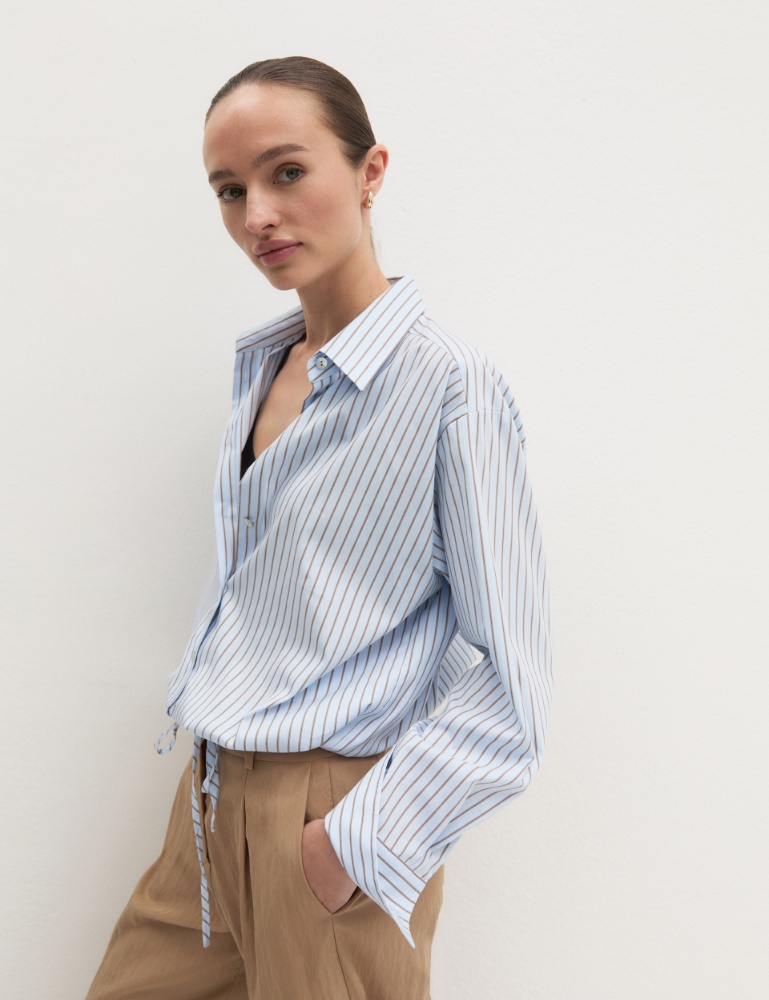 Stretch poplin balloon shirt - Emme