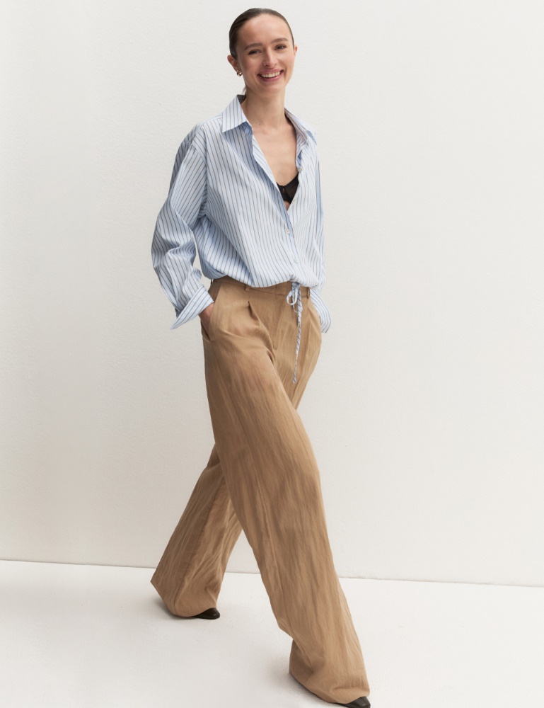 Stretch poplin balloon shirt - Emme - 5