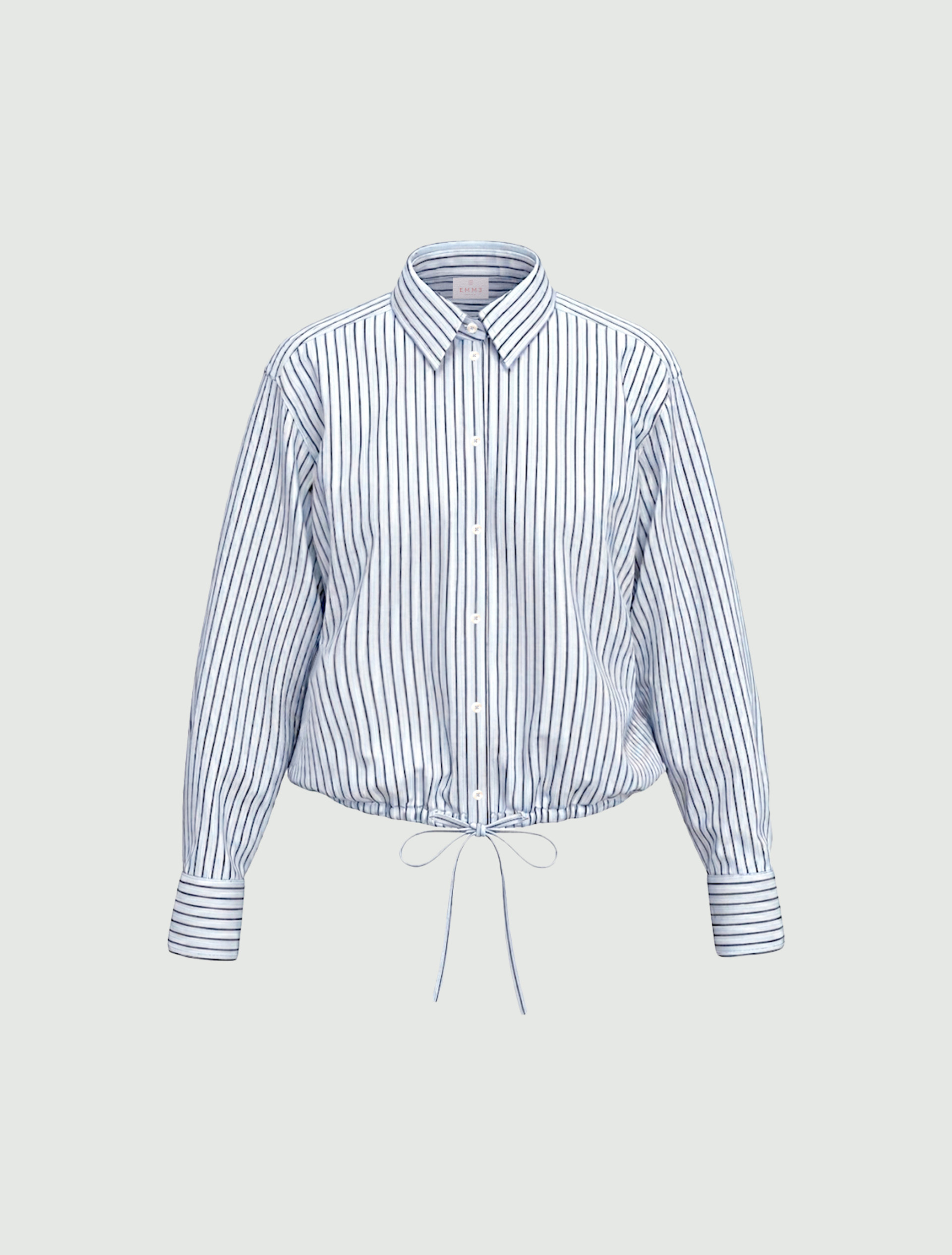 Stretch poplin balloon shirt - LIGHT BLUE - Emme - 6
