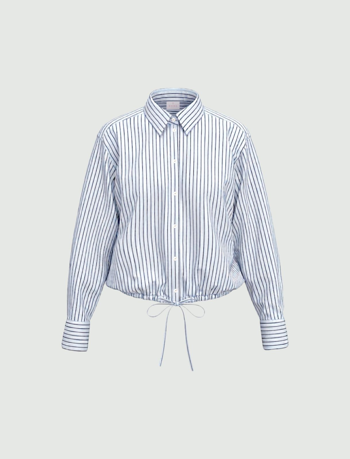 Stretch poplin balloon shirt - LIGHT BLUE - Emme - 6