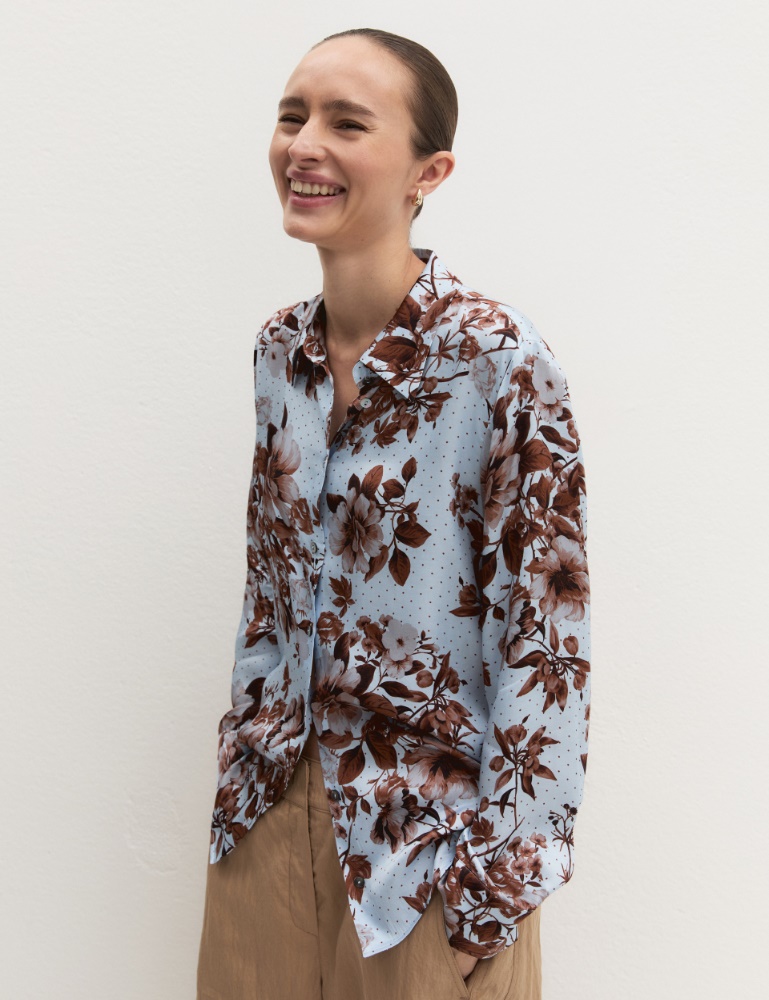 Viscose satin shirt - Emme - 4