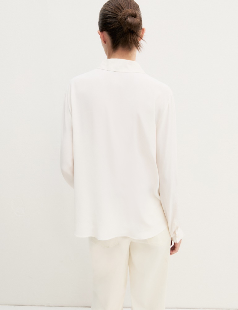 Camisa de corte recto en mezcla de seda - Emme - 3